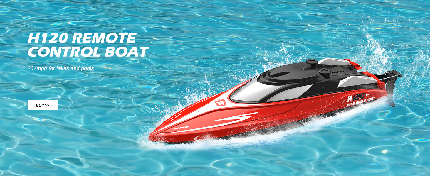 DEERC H120 RC Boat for Kids & Adults, 20+MPH Fast Remote