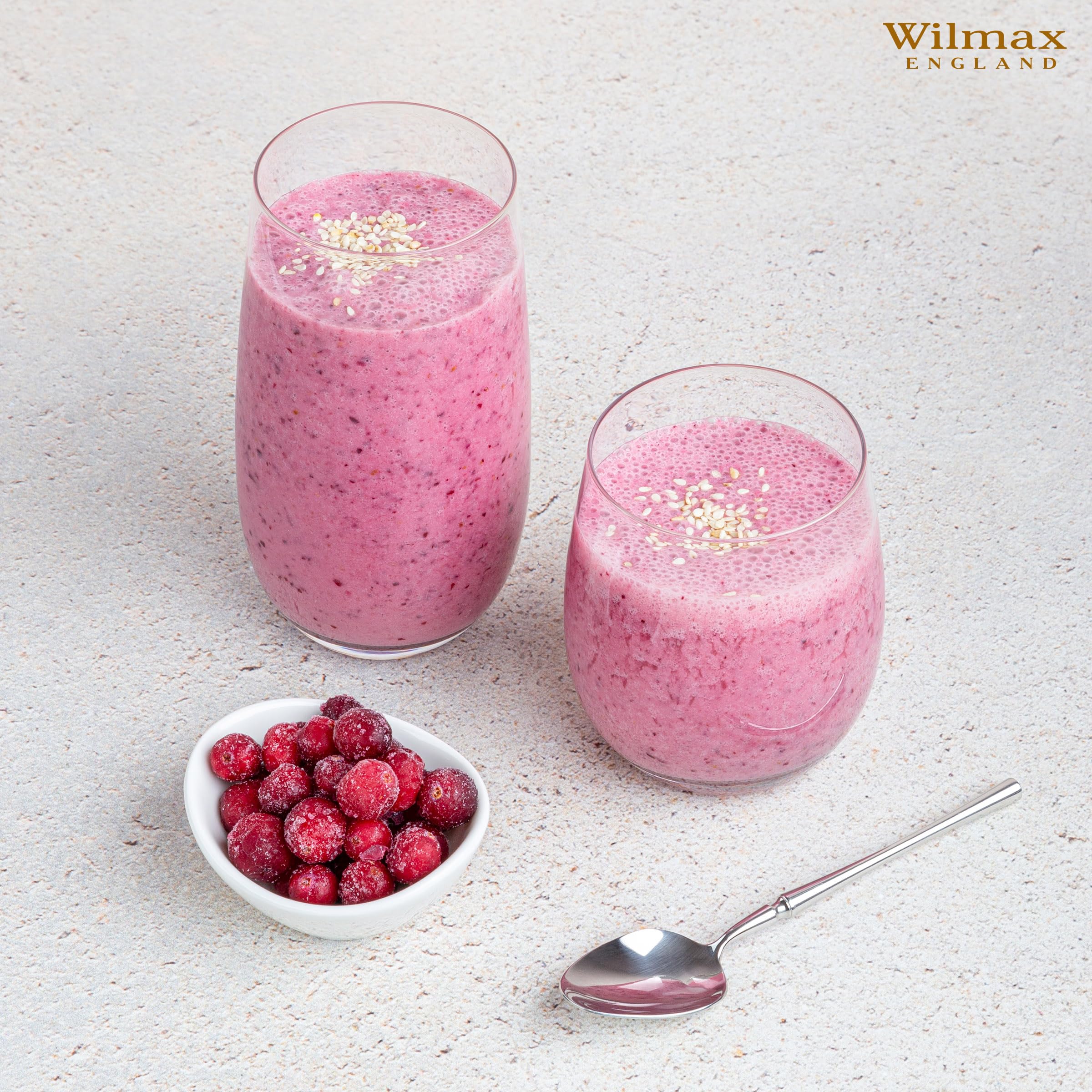 Wilmax Set composto da una brocca in vetro da 1 l e 6 bicchieri da 540 ml - Set per bevande - Brocca per succhi, acqua, tè freddo, latte - Caraffa - Lavabile in lavastoviglie