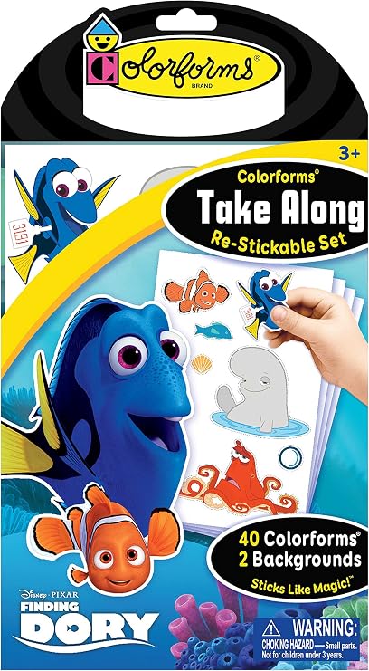 Amazon.com: Colorforms Brand Finding Dory Take Along Toy, Blue, One ...