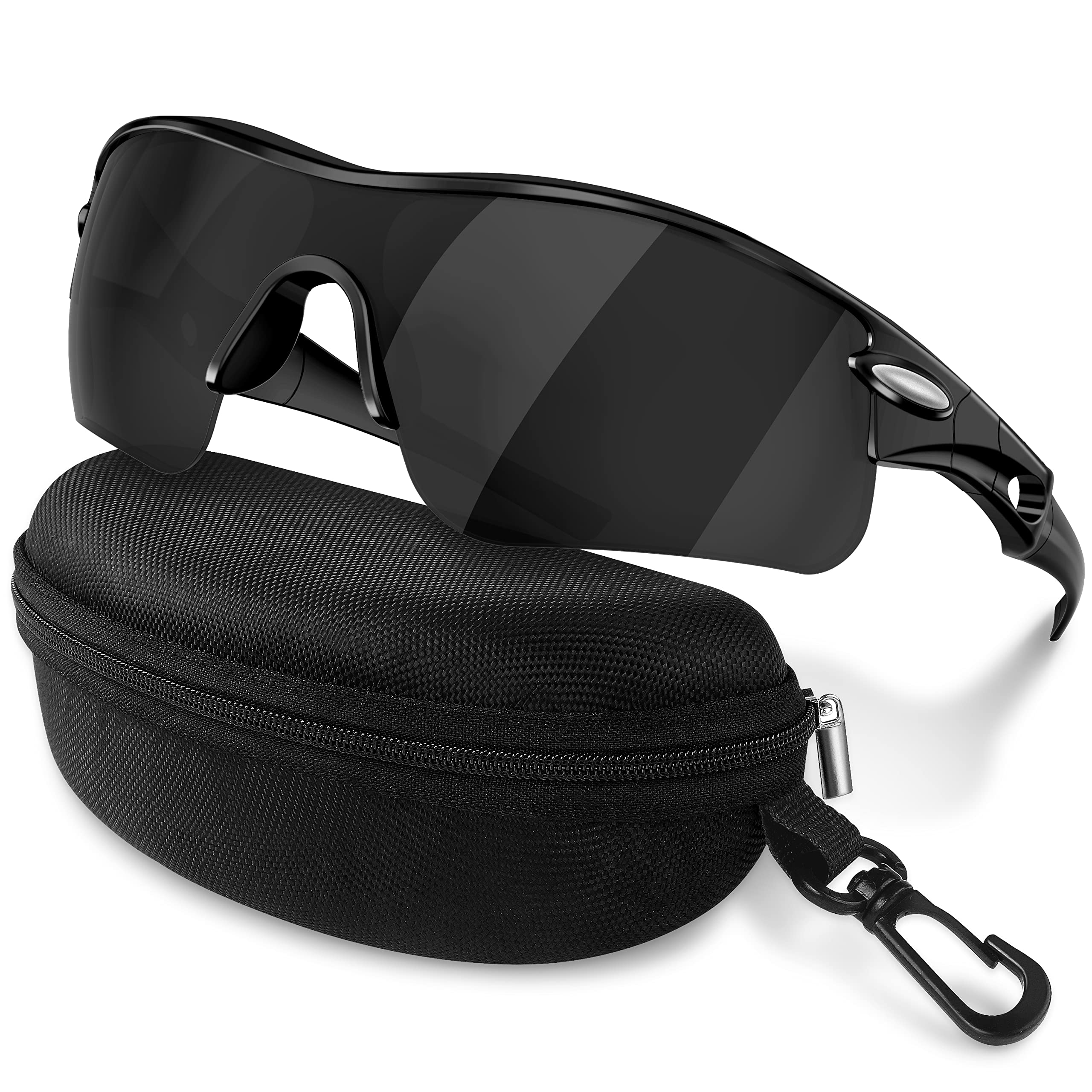 Sports Sunglasses for Men Women Youth Baseball Fishing Cycling Running Golf Motorcycle Glasses Sports Sunglasses-black