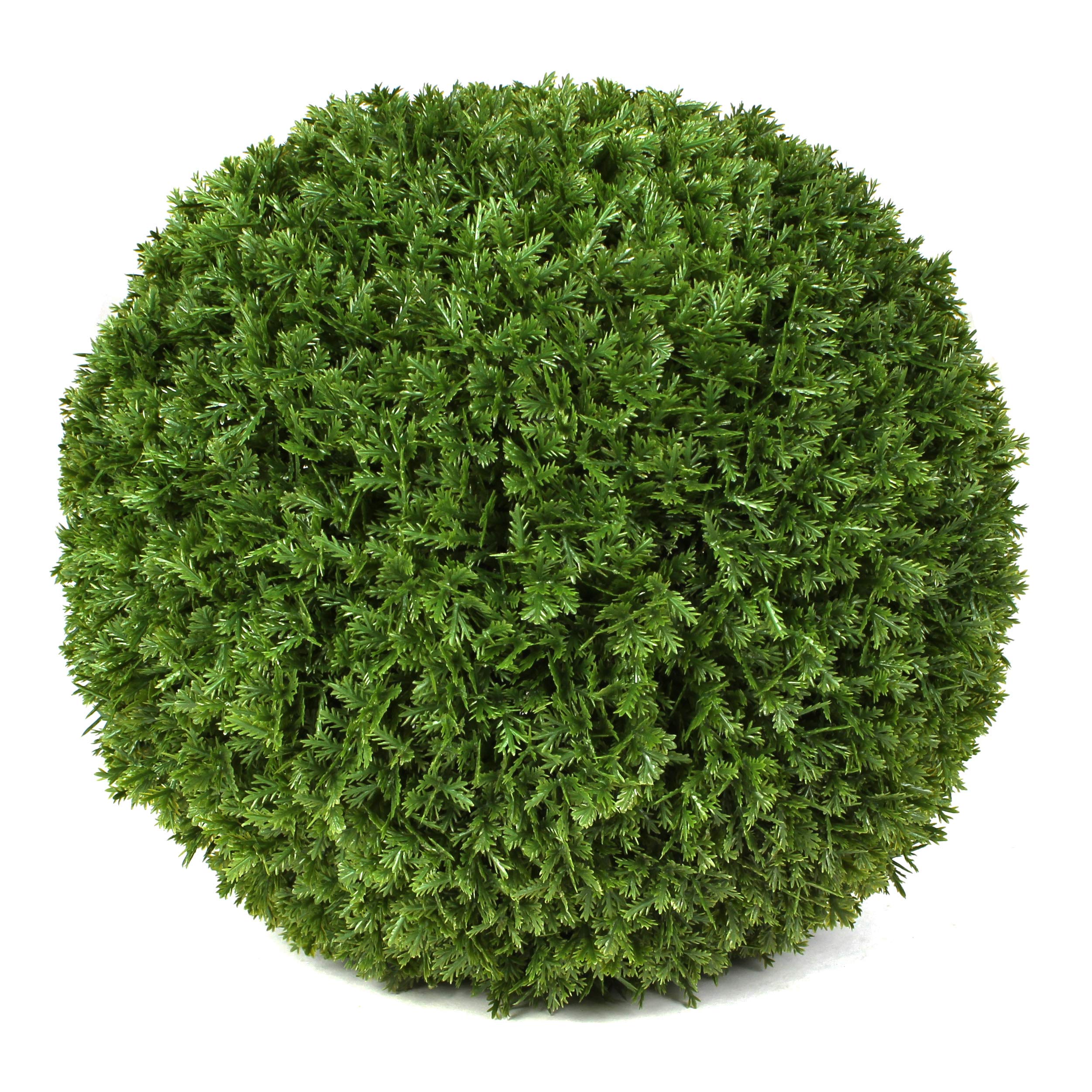 3rd Street Inn Small Cypress Topiary Ball - Artificial Plant Set - Indoor/Outdoor Wedding Party Decor - Faux Foliage Garden Sphere - Tree and Bush