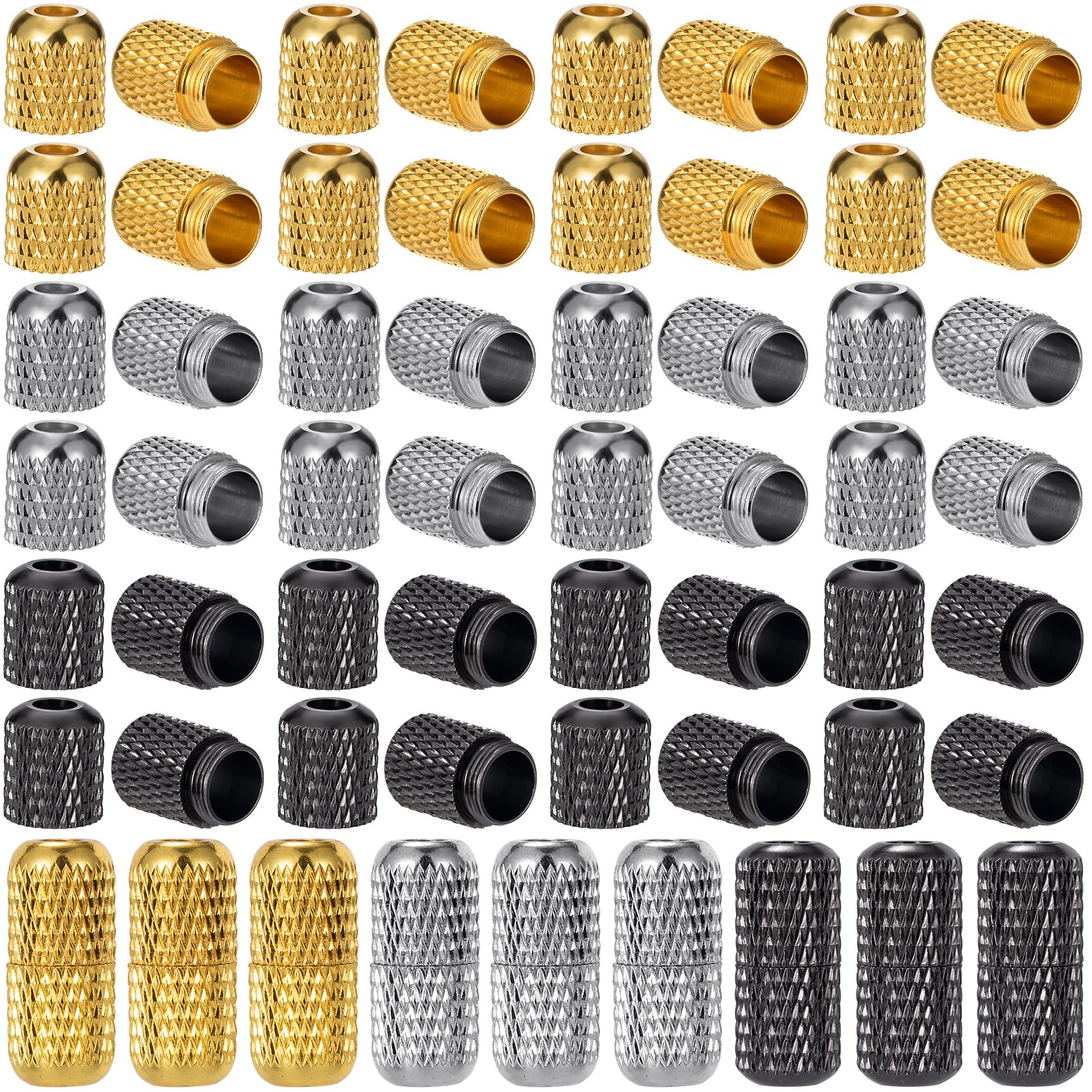 No Tie Shoe Laces Lock Buckles 24pcs, Metal Shoelace Caps, Tieless ShoeLaces Turnbuckle, No Tie Shoelaces Buckles, Elastic Shoelace Locks Tips, Replacement Ends for Women Men Adults