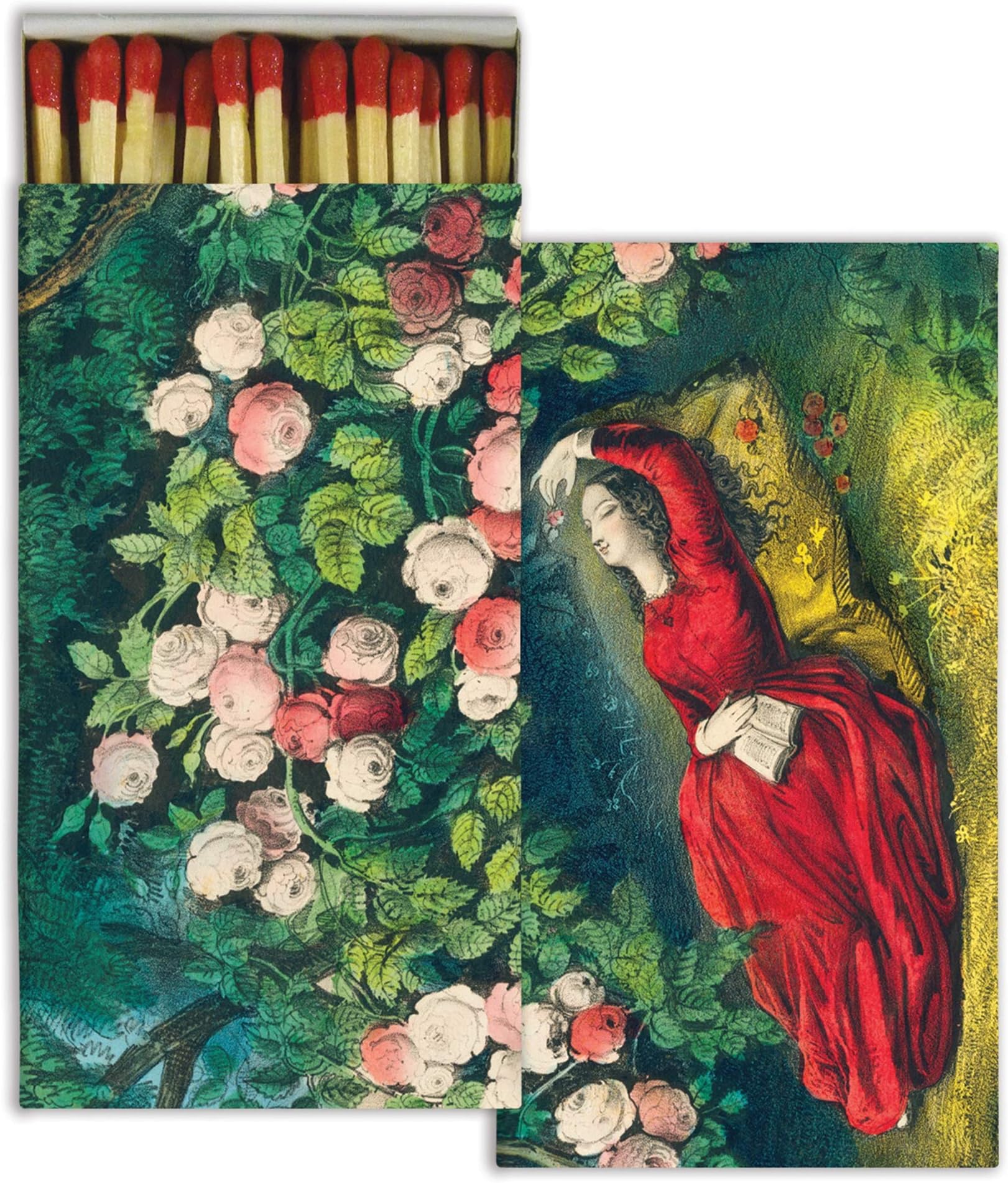 Decorative Floral Collage Match Box with Long Kitchen