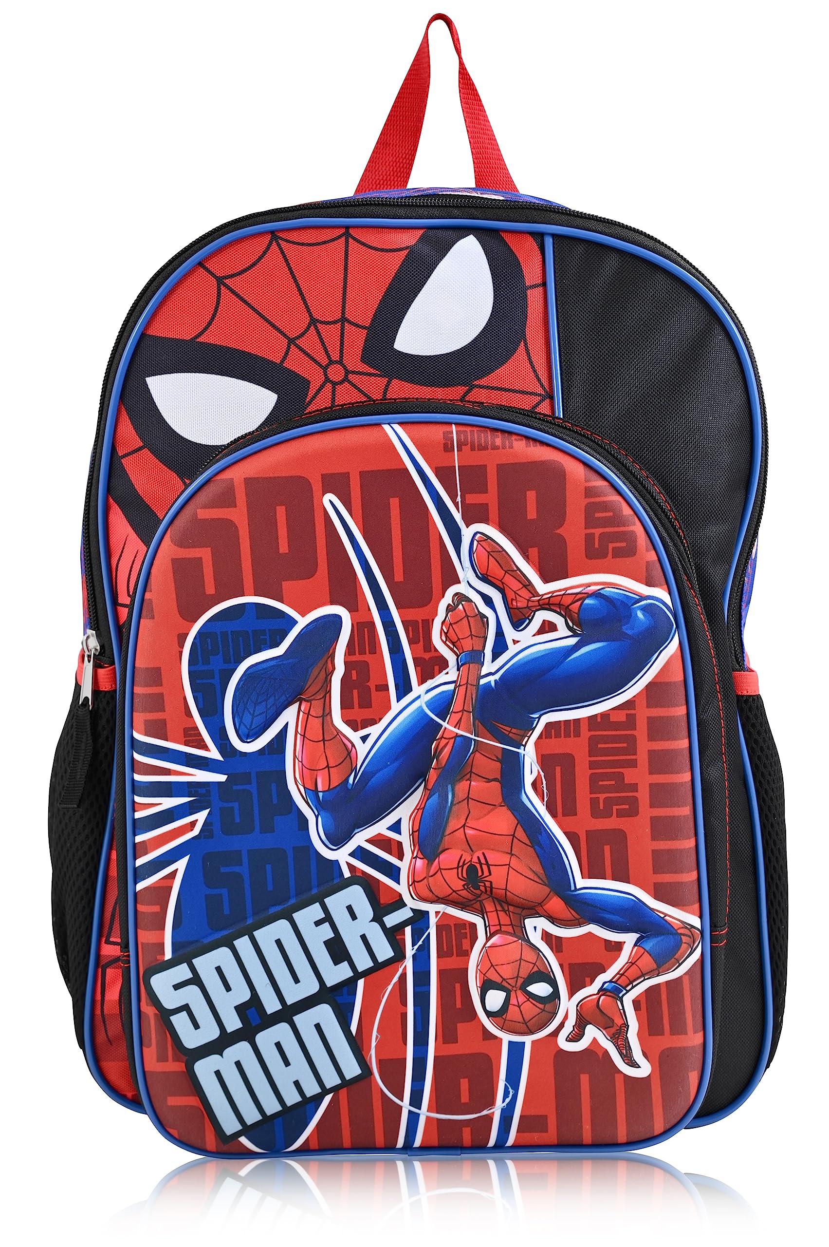 Marvel Spider-Man Boys Backpack For Kids| Elementary and Kindergarten Kids Knapsacks For School (Molded Front Spidey Web Hang)