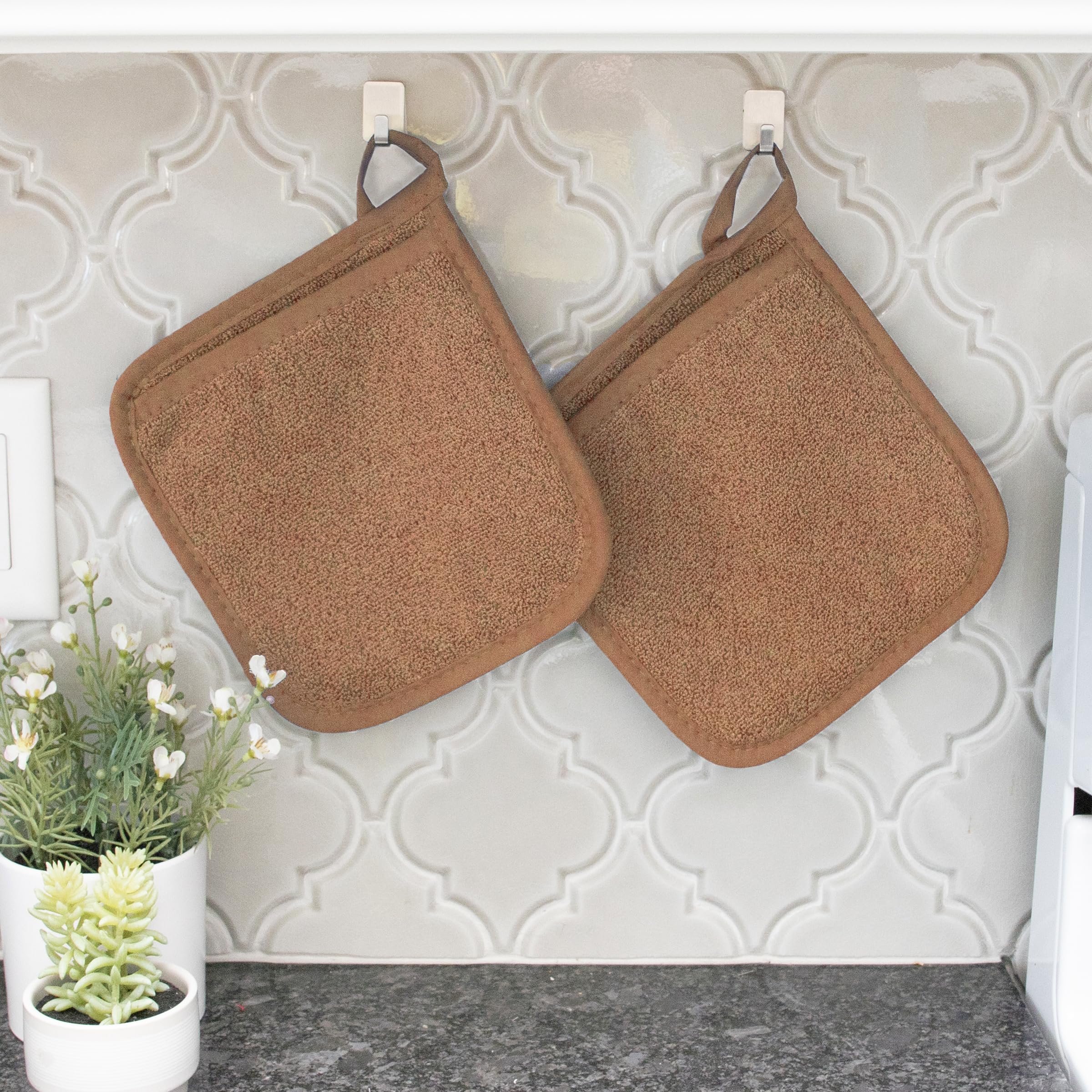 RITZ Guanto in spugna e cuscinetto termico: resistente al calore, 100% cotone resistente, design ergonomico per una presa ottimale, facile da pulire, lavabile in lavatrice, perfetto per la tua cucina
