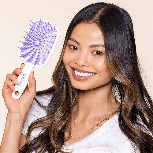 Miniatura 9 de FHI Heat UNbrush Plus Cepillo para cabello rizado para desenredar suave y eficazmente el cabello húmedo o seco y frágil Cepillo desenredante con