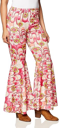 Miniatura 2 de Forum Novelties Disfraz de mujer de los años 60 con estampado de flores hippie y campana para adulto