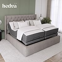 Vista 7 de Hedva Base de cama ajustable con motores de masaje, 4 puertos USB, luz LED, montaje en 5 minutos, múltiples posiciones preestablecidas para máxima
