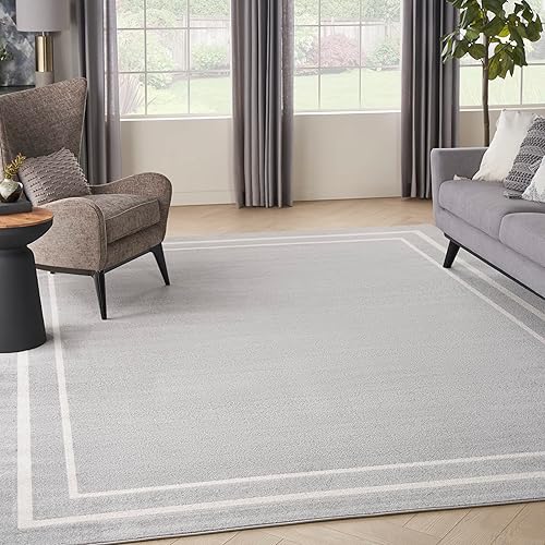 Vista 208 de Nourison Home Essentials - Alfombra contemporánea de 5 x 7 pies, color marfil/negro