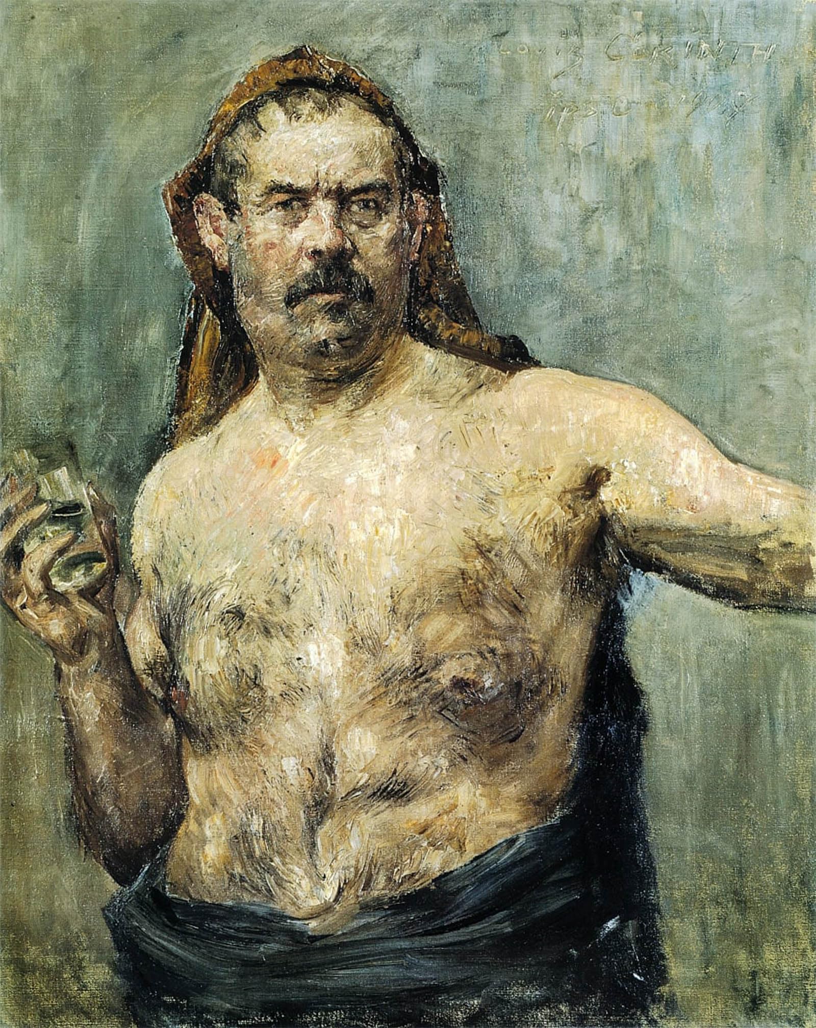 Affiche Lovis Corinth Autoportrait au verre poster 60x90cm - 5