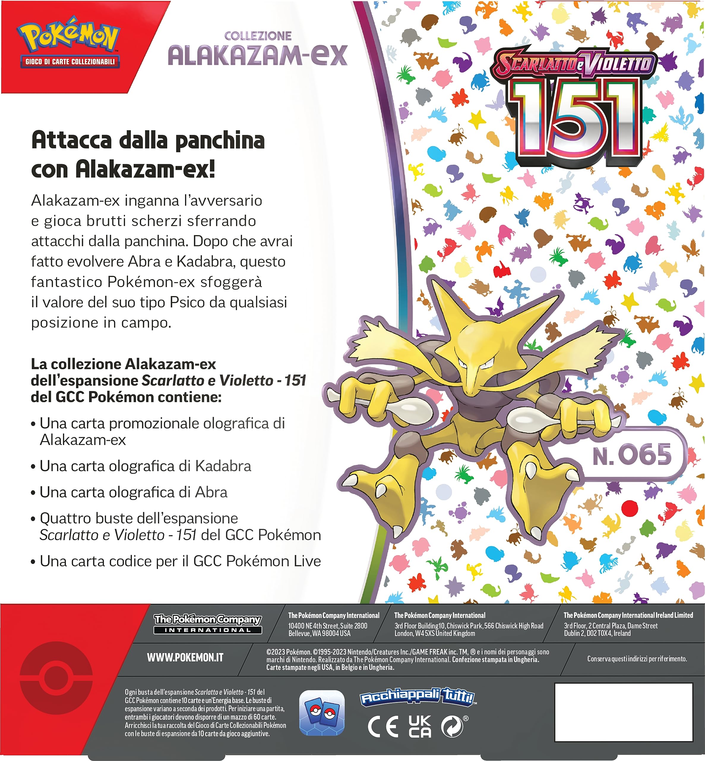 Collezione Alakazam-ex dell’espansione Scarlatto e Violetto - 151 del GCC Pokémon, edizione in italiano