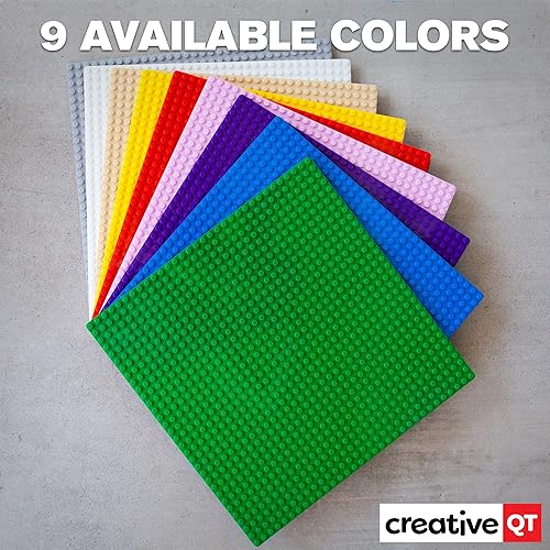 Miniatura 4 de Creative QT - Placas base autoadhesivas para ladrillos de construcción, compatibles con todas las marcas principales, 10.0 x 10.0 pulgadas, Azul,