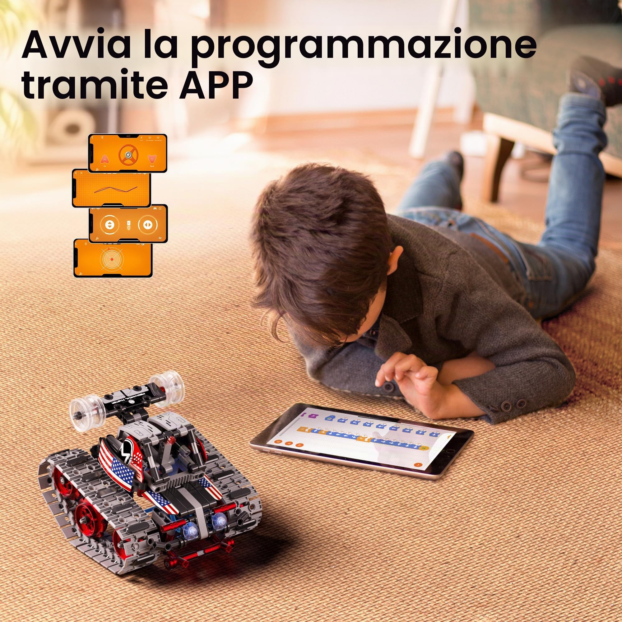 Sillbird Robot Telecomandato per Bambini, Robotica da Corsa RC 4 in 1, Giocattoli da Costruzione a Programmazione Creativa, Idee Regalo per Ragazzi e Ragazze di età compresa tra 8 e 12 Anni