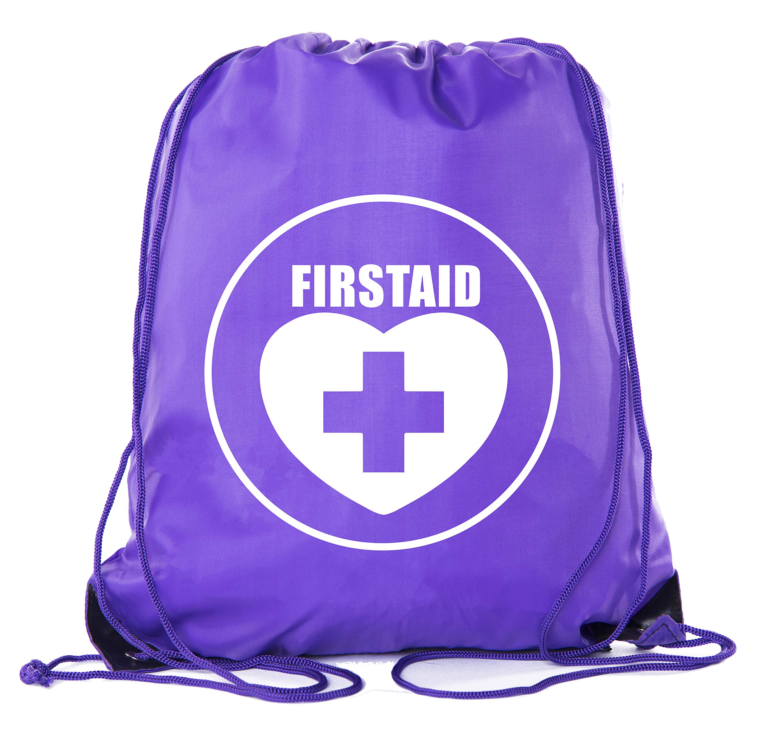 Mato &amp; Hash First Aid Backpack Drawstring Medical Bag for Emergencies or Epi Pen &amp; Medicine - 3PK Purple CA2500FirstAid S2