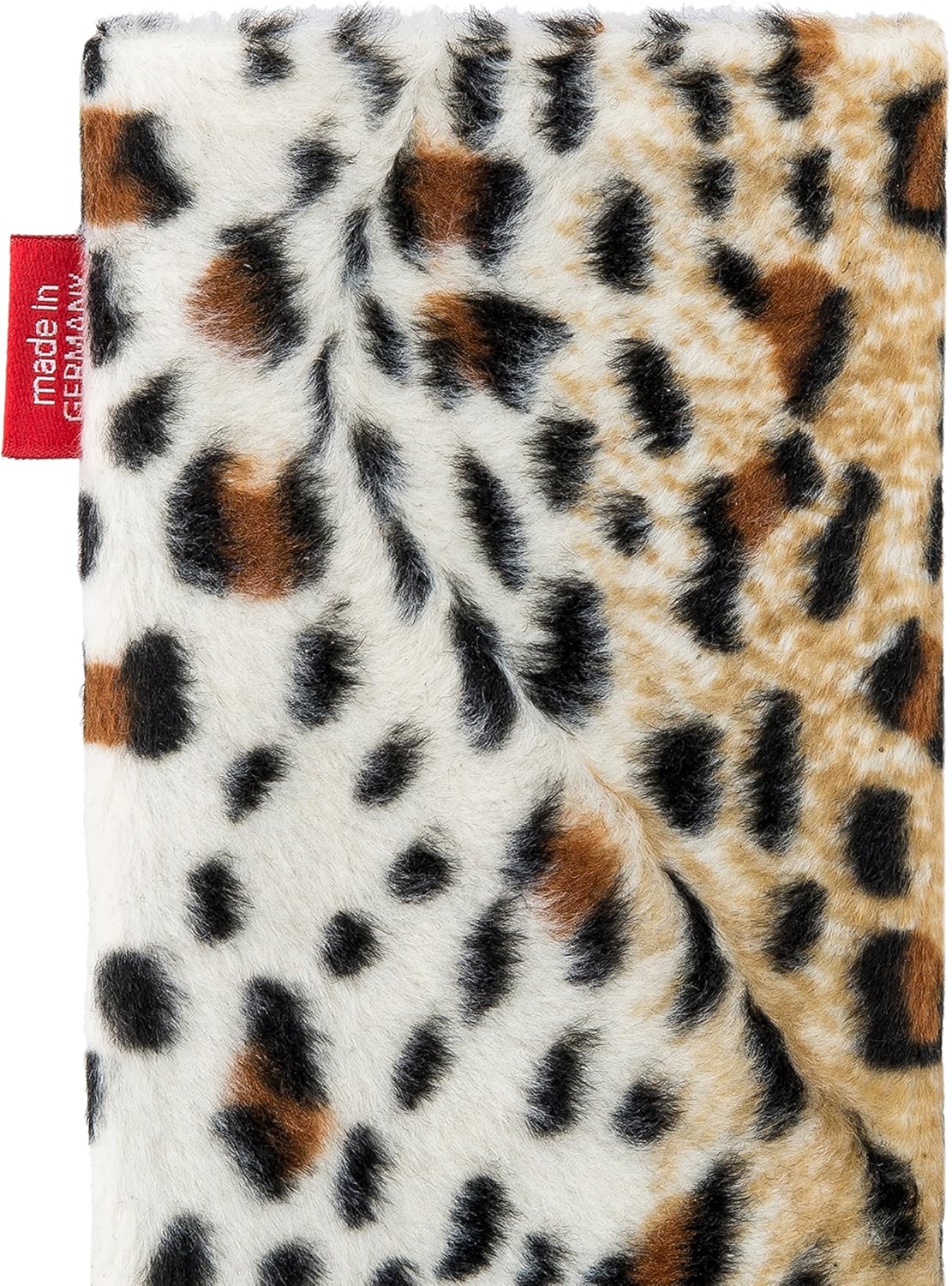 fitBAG Bonga Leopard Custom Tailored Sleeve for Huawei Mate 20 X | Made in Germany | Fine Imitation Fur Pouch case Cover with Microfibre Lining for Display Cleaning