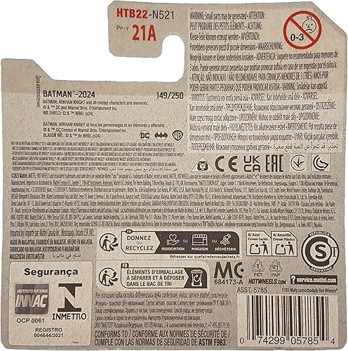 Miniatura 3 de Hot Wheels Batmobile, Batman Arkham Knight, Batman 45