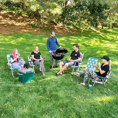 Miniatura 6 de Lawn Chair USA - Sillas de exterior para acampar. Fabricadas con marcos de aluminio ligeros y correas resistentes a los rayos UV. Se pliega para un