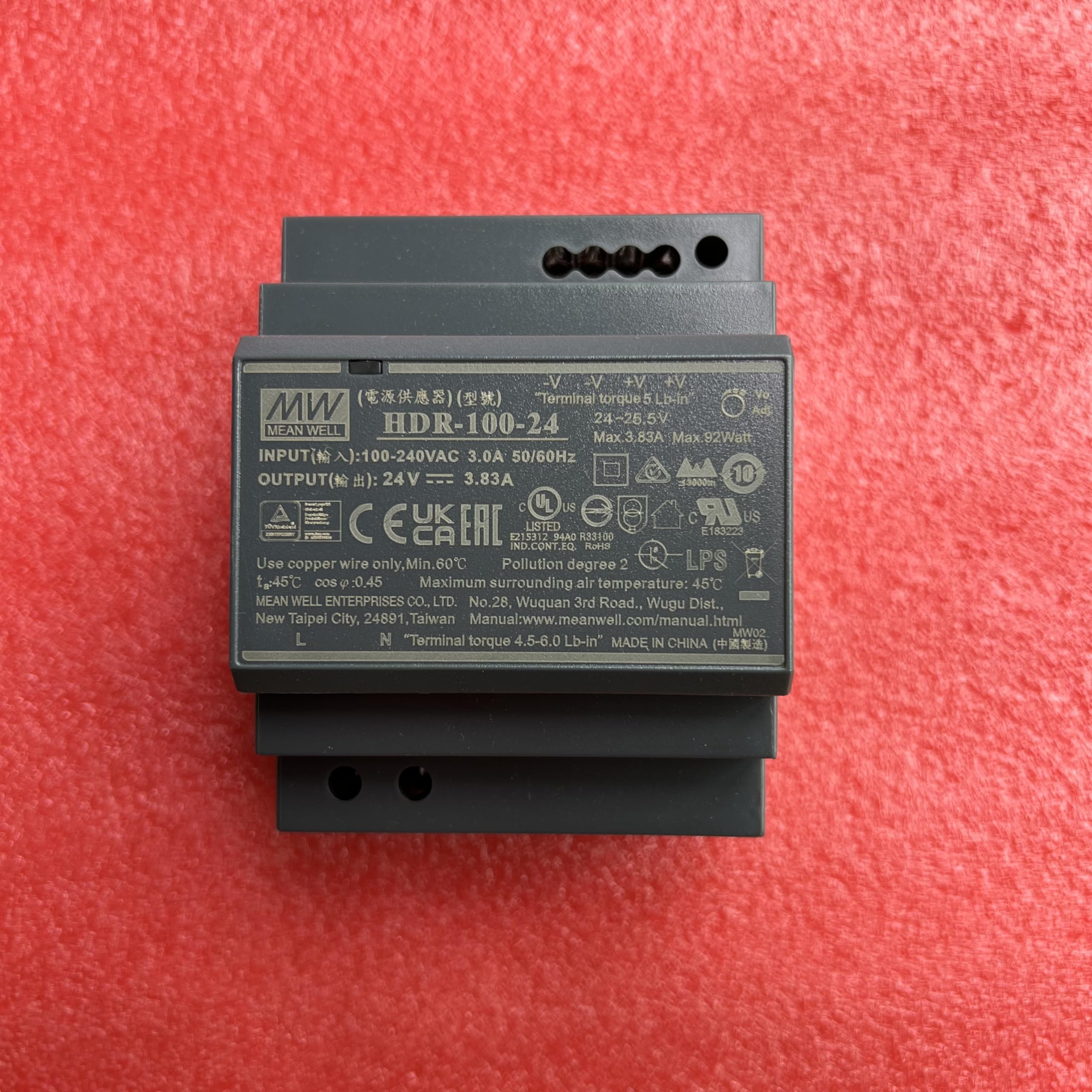 MEAN MELL Mean Well HDR-100-48 92.2W Ultra Slim Step Shape DIN Rail HDR-100 48V/1.92A-image-9
