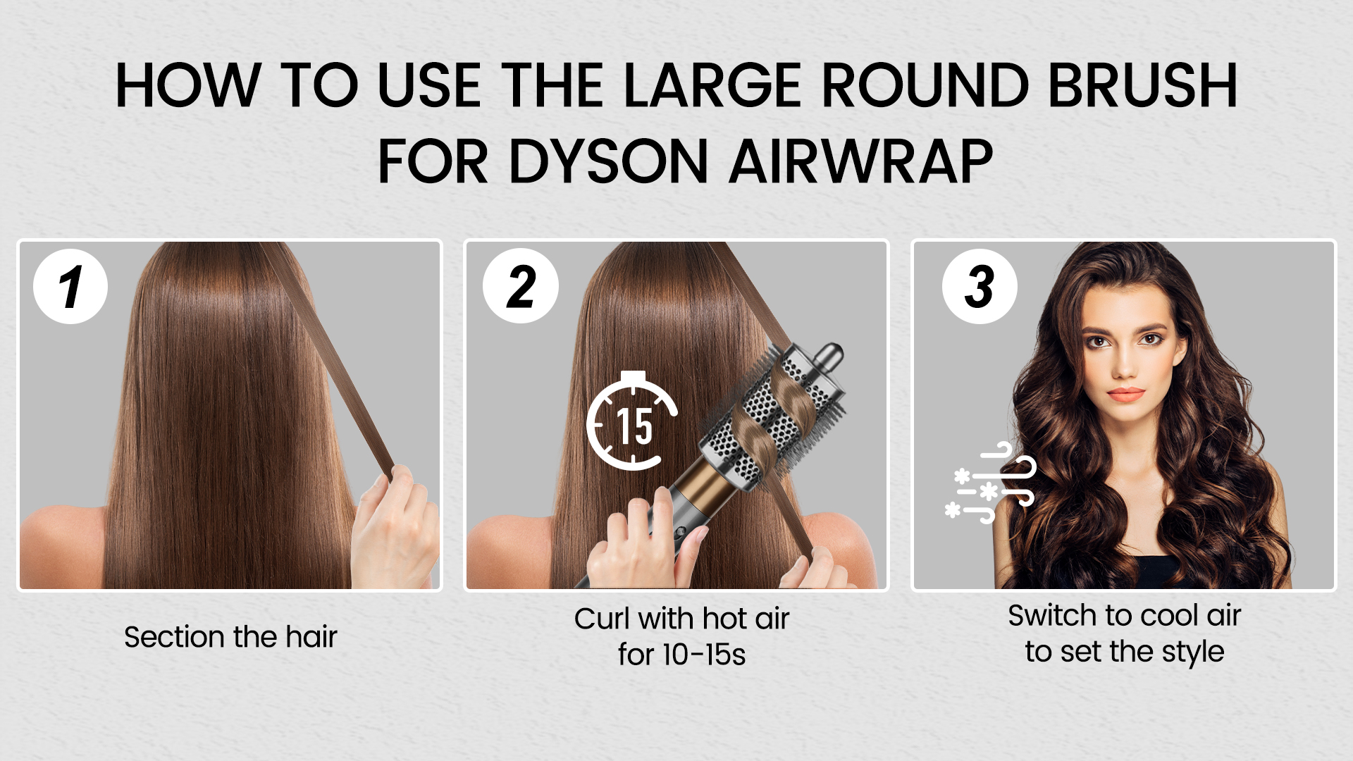 DysonAirwrapアタッチメント　30㎜ロングカーラー　スムージングブラシ DysonAirwrapアタッチメント 30㎜ロングカーラー スムージ