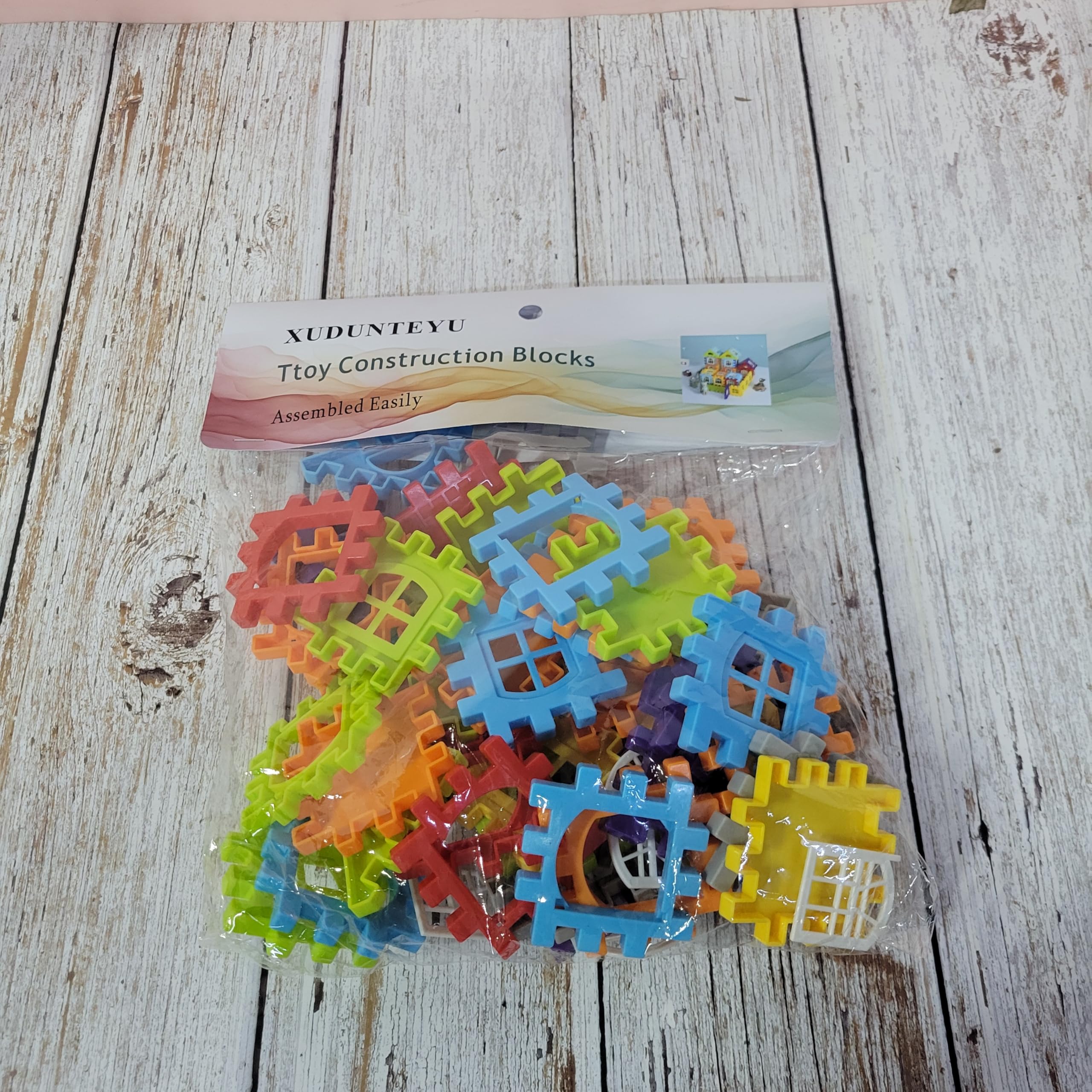 XUDUNTEYU Toy construction blocks Interlocking Construction Toy for Developing Motor Skills Imagination and Learning