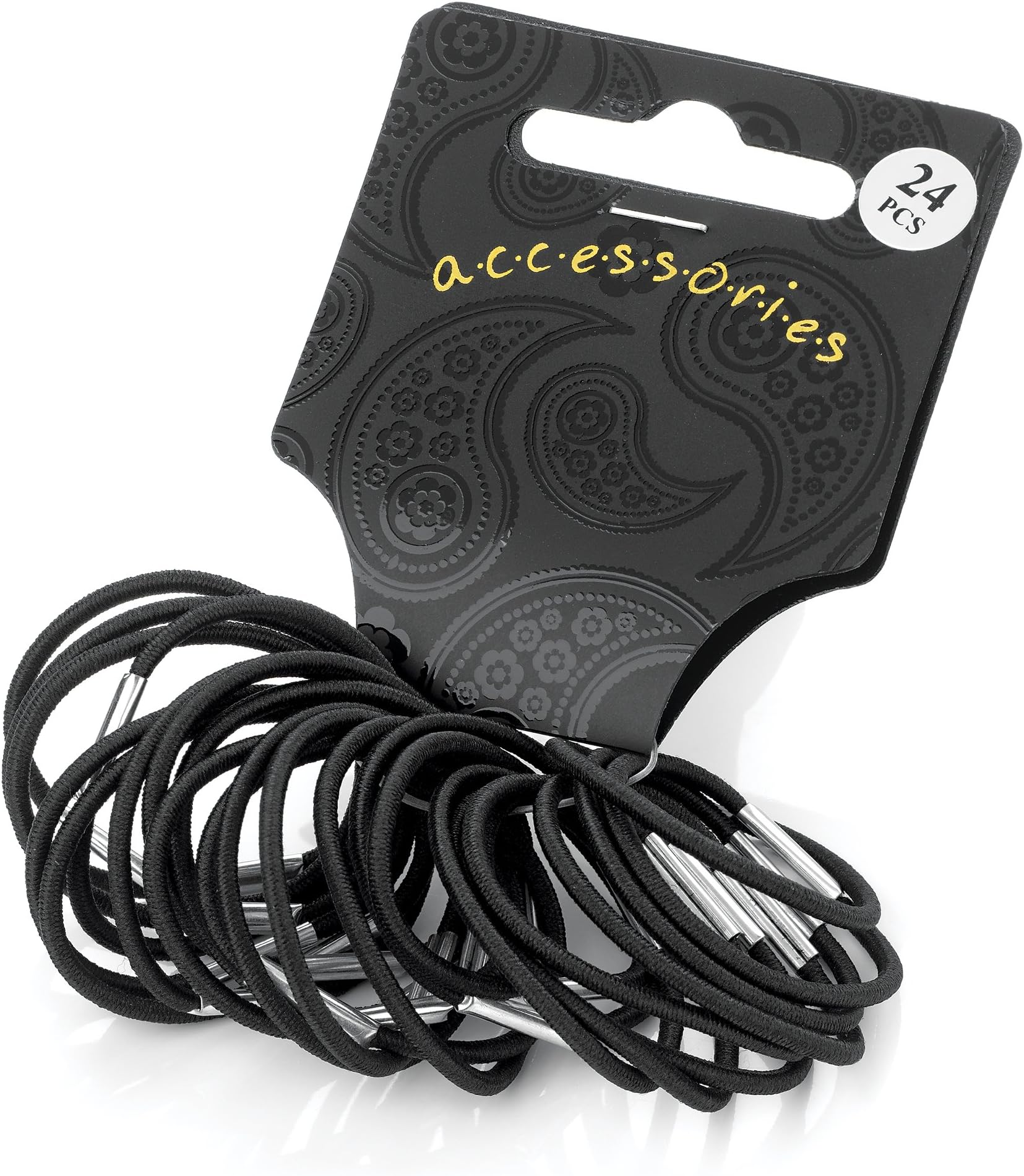24 PIECE MINI THIN PONY TAIL ELASTIC BOBBLES PONIO HAIR BANDS SET by ALANNAHS ACCESSORIES