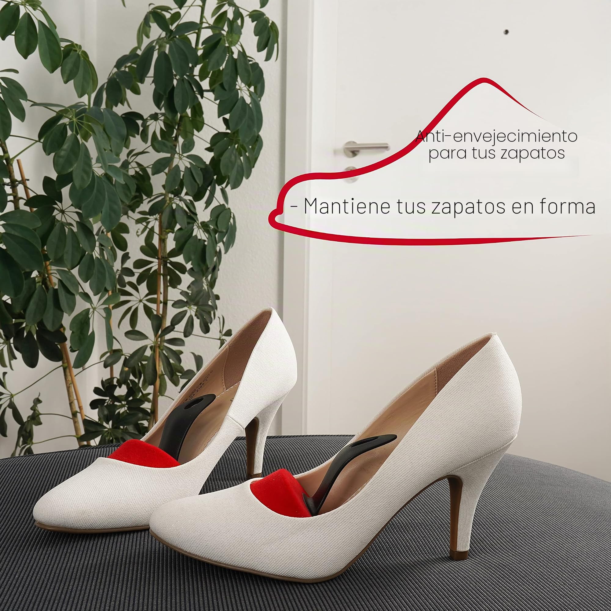 LISA Basic Velours Zapatillas hormas para zapatos de mujer Set de 5 pares
