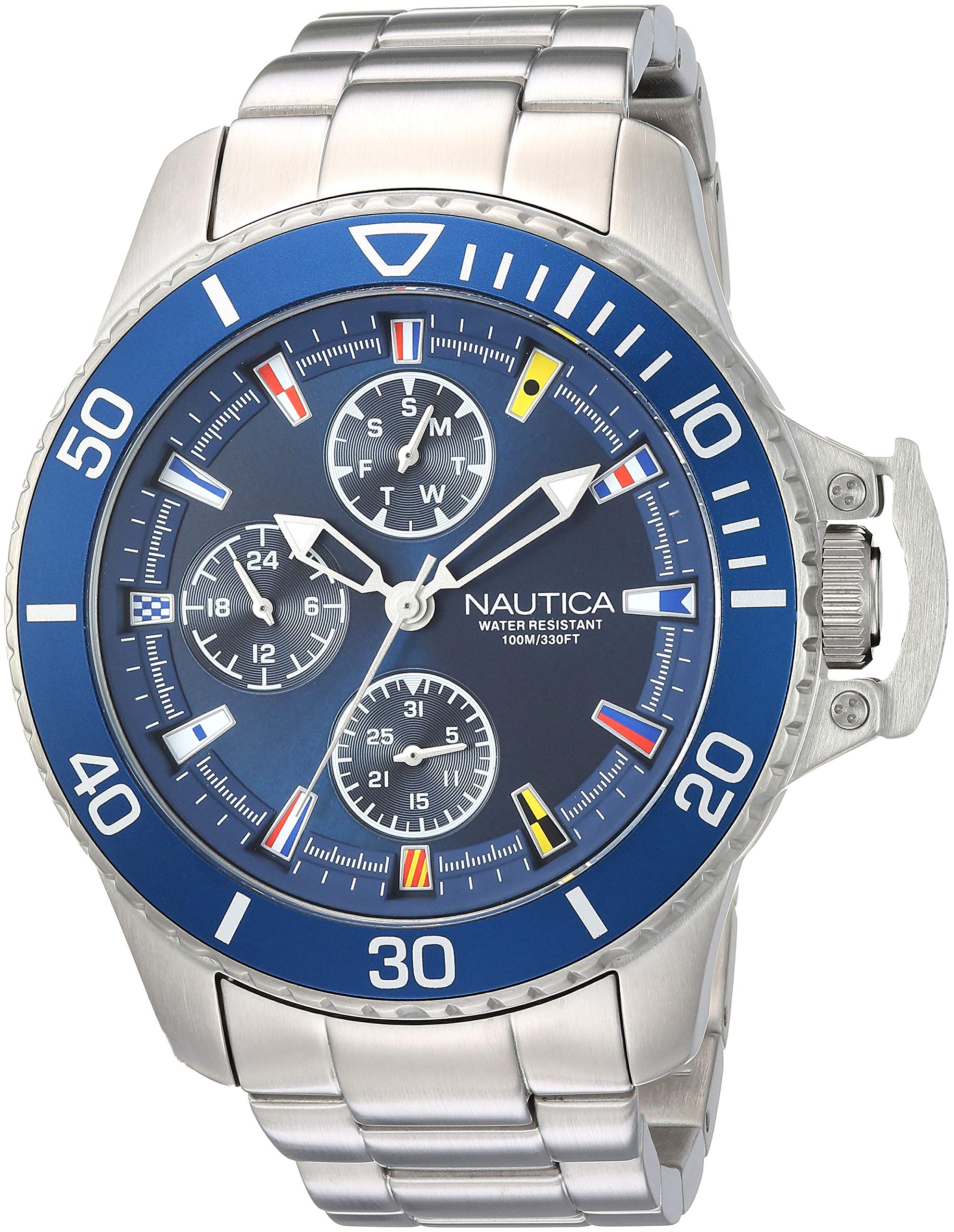 NAUTICA Analog Silver Dial Mens Watch-NAPAVT003 (B07BHF6GWG) Amazon Price History, Amazon Price Tracker