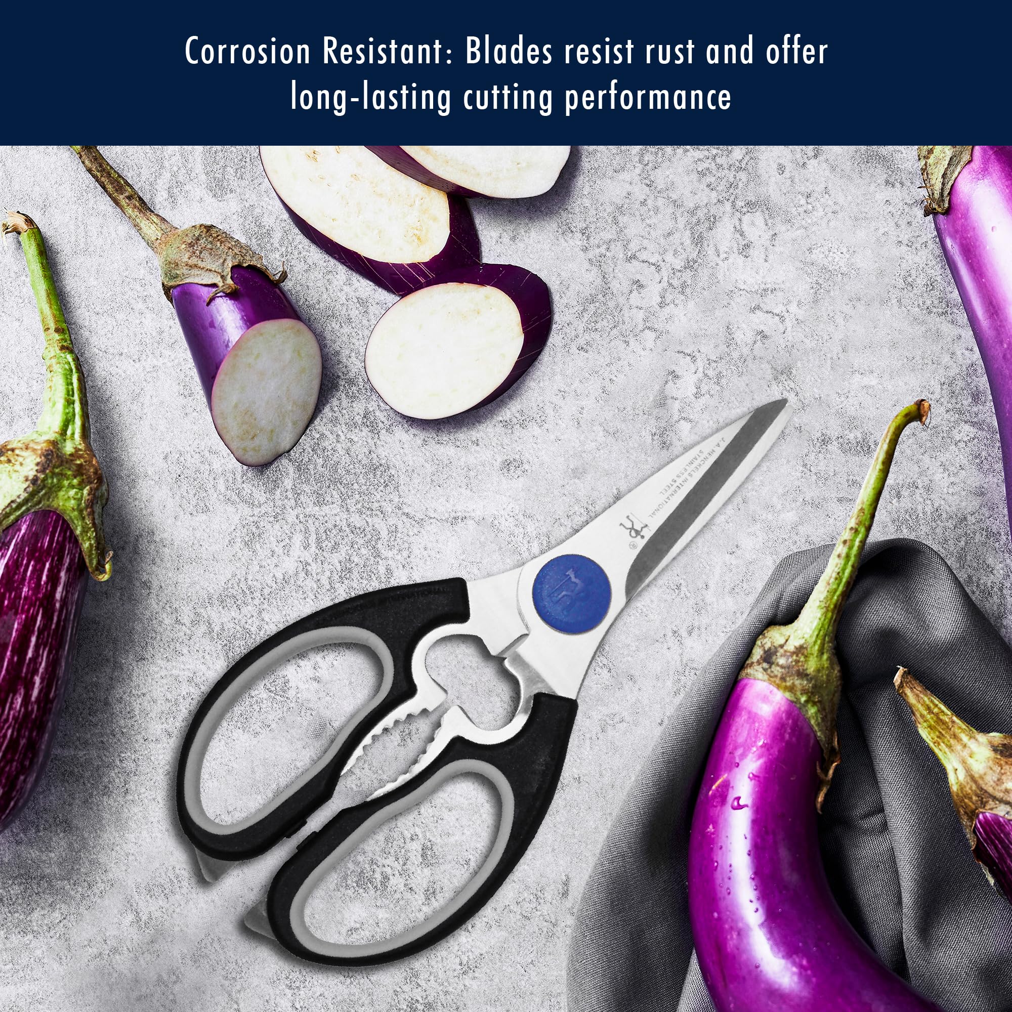 HENCKELS Heavy Duty Kitchen Shears Stainless Steel Black, Multi