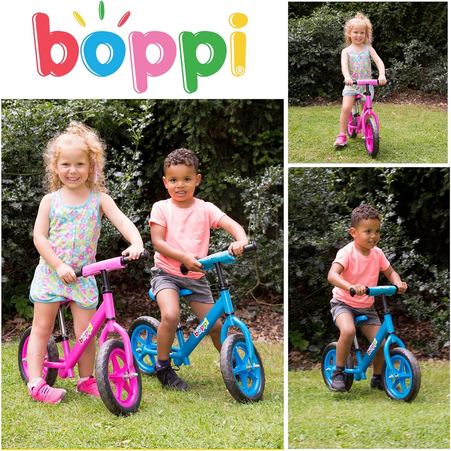 boppi® Bicicletta Senza Pedali in Metallo 2-5 Anni - Rosa
