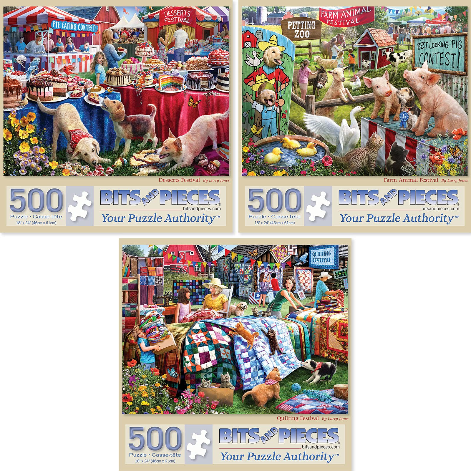 ゅぅページ Amazon.com: Bits and Pieces – Value Set of Three Jigsaw Puzzles