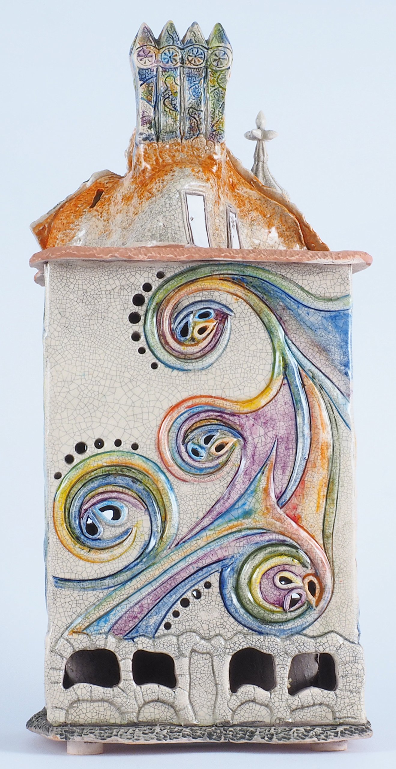 Miniatura histórica coleccionable. "Casa Batlló en Barcelona", España (Portavelas) 27cm E250N