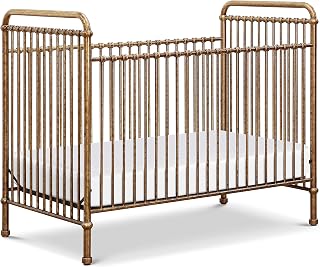 Namesake Abigail 3-in-1 Convertible Crib Gold - GREENGUARD Gold Certified Vintage Baby Crib to Toddler Bed Daybed 4 Heights