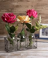 Vista 6 de DII Colección Chicken Wire Farmhouse Vintage, Caddy con jarrones, bronce rústico