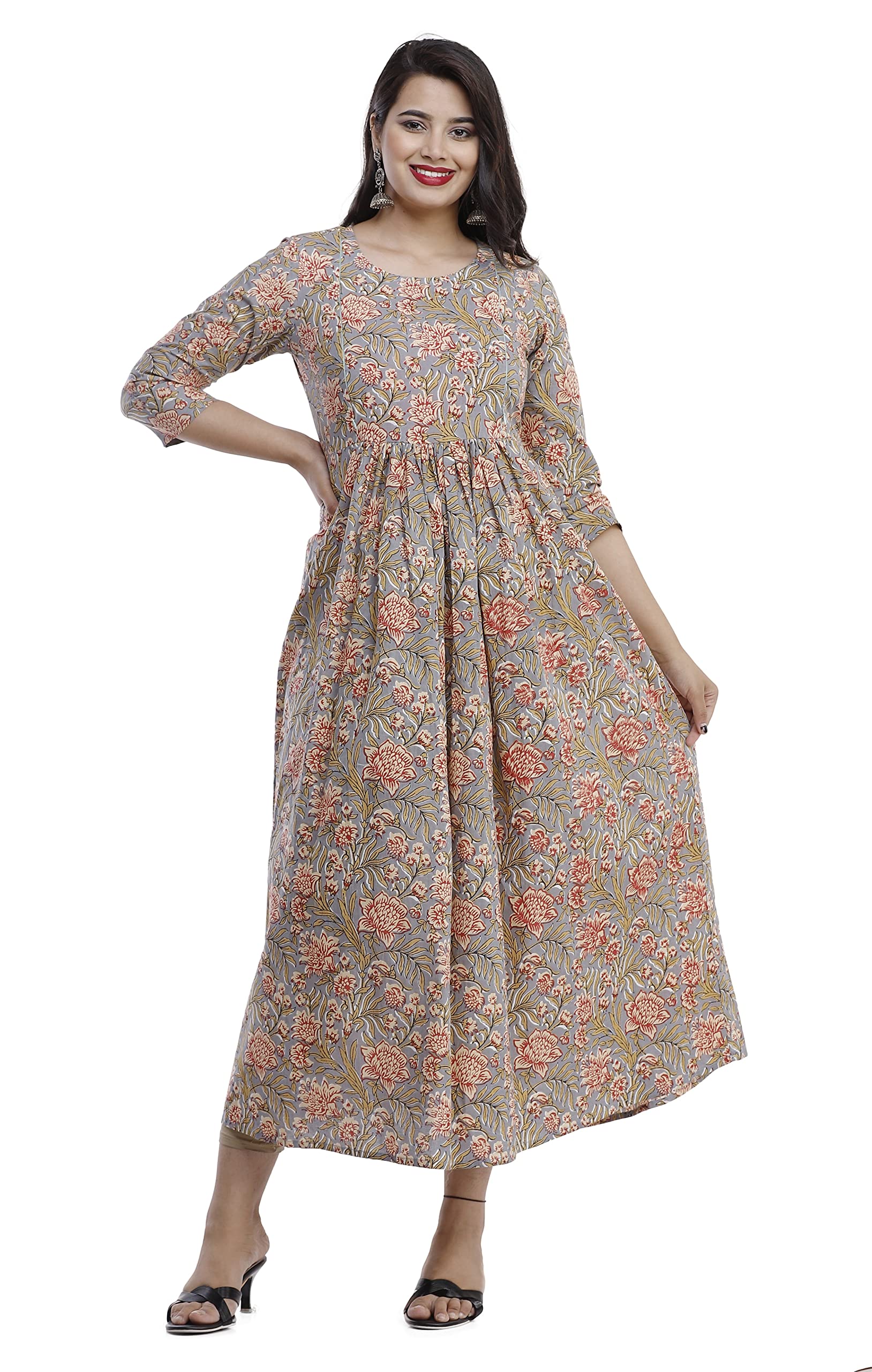 Maternity Feeding Dress Kurta CEE for Women Cotton Pregnancy Long Wear Full Length Zip Fiding Drees/Mothers Kurties/Pregency/metarnity Kurtas/Kurtis Set Dresses-image-20