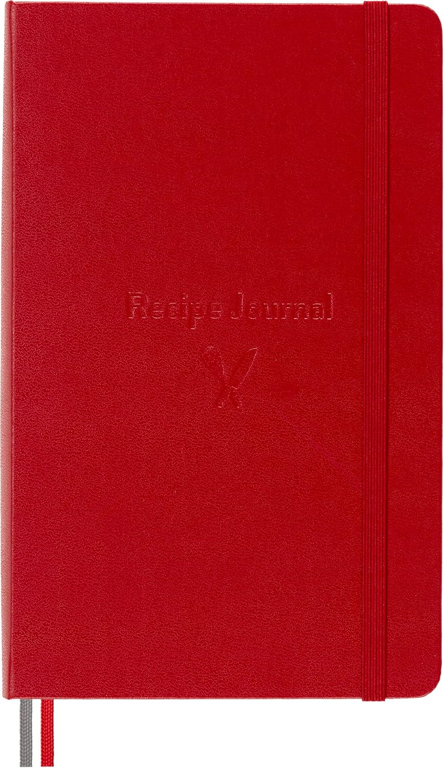 Moleskine Passion Journal, Recipe, Hard Cover, Large (5" x 8.25") Scarlet Red, 400 Pages