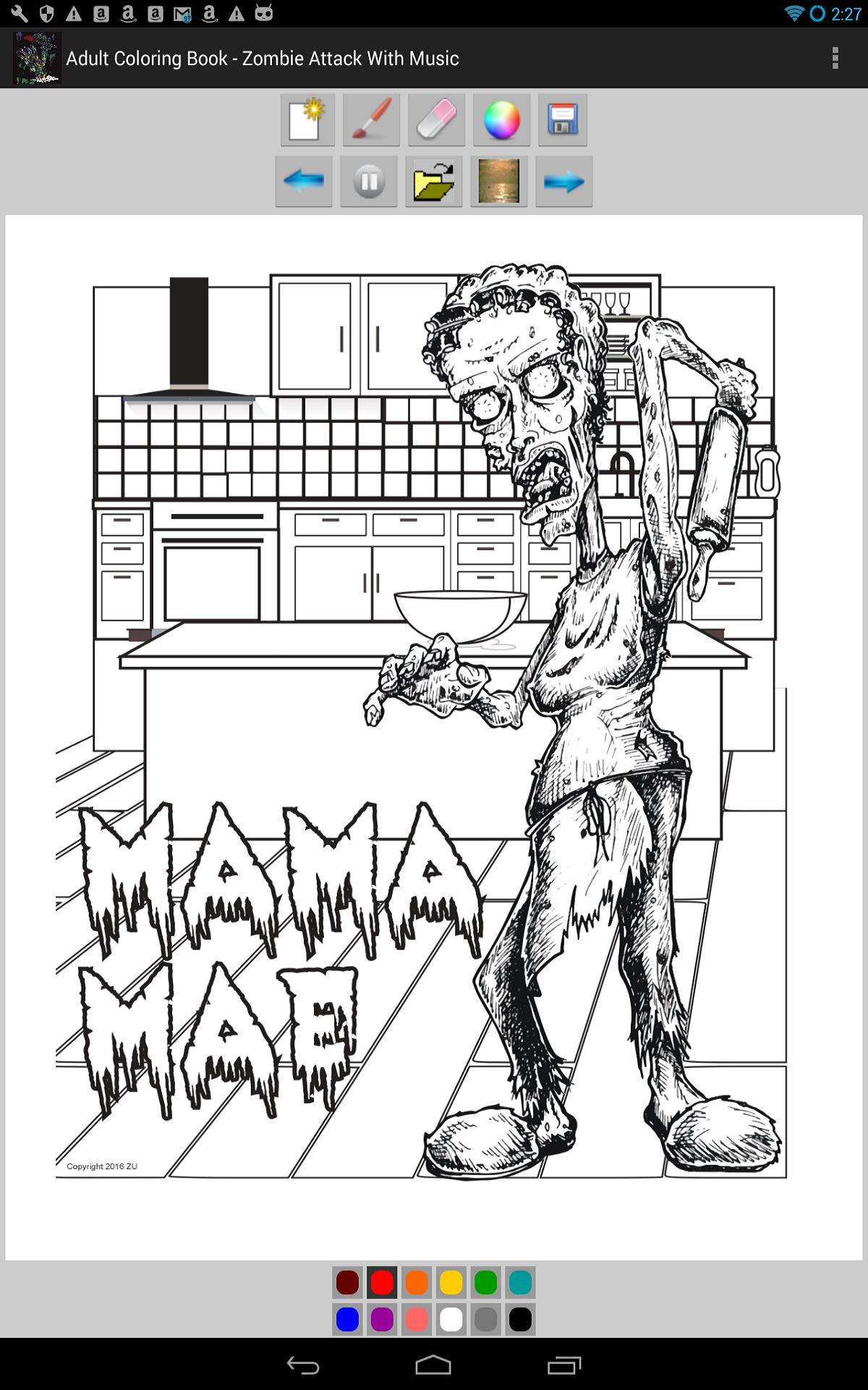 Adult Coloring Book Zombie World With Music