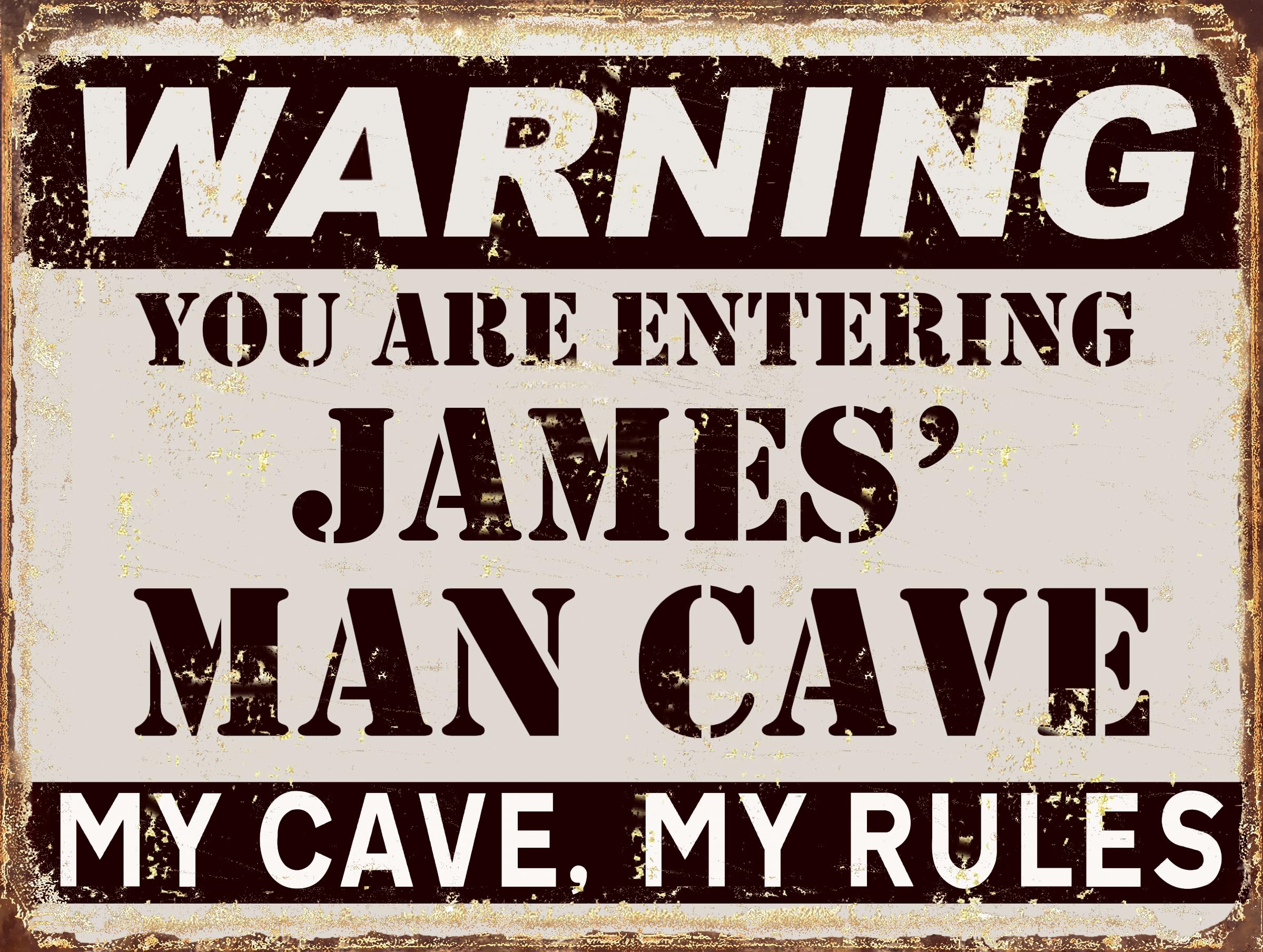 Man Cave metal retro sign (James')