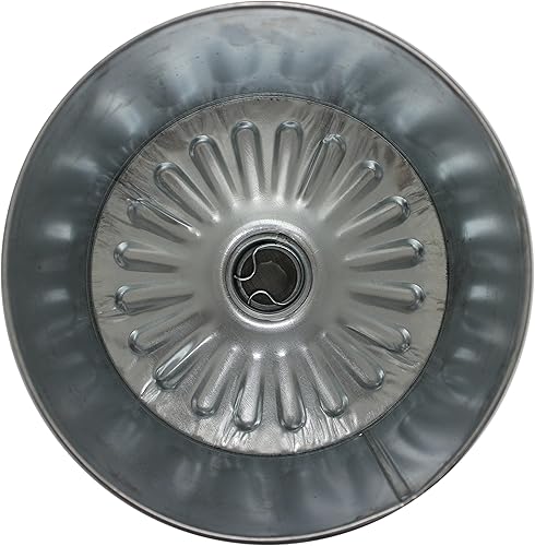 Miniatura 2 de LUMAX LX-1708T - Embudo de tractor galvanizado plateado de 8 cuartos de galón con pestañas de bloqueo y pantalla extraíble de acero inoxidable.