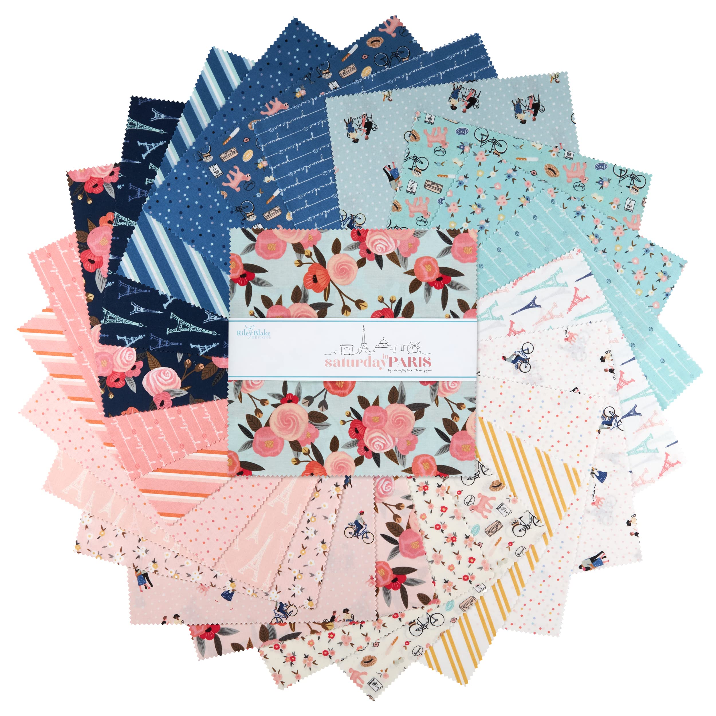 Riley Blake Designs Riley Blake Saturday in Paris 10'' Stacker 42pcs, Multi