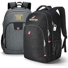 Airlex Custom Laptop Backpack Bulk 25-3000 Pack, Personalized Business Computer Bag with Logo, 17 Inch Water Resistant Anti Theft Travel Backpack for Office, School, College & Corporate Gifts