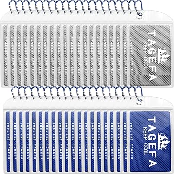 Cooling Towels 40 Pack, 40"x12" Bulk Cold Towels for Hot Weather, Cool Gym Towel for Neck & Face, Cooling Rags with Carry Bag for Sports, Workout, Golf, Camping, Travel
