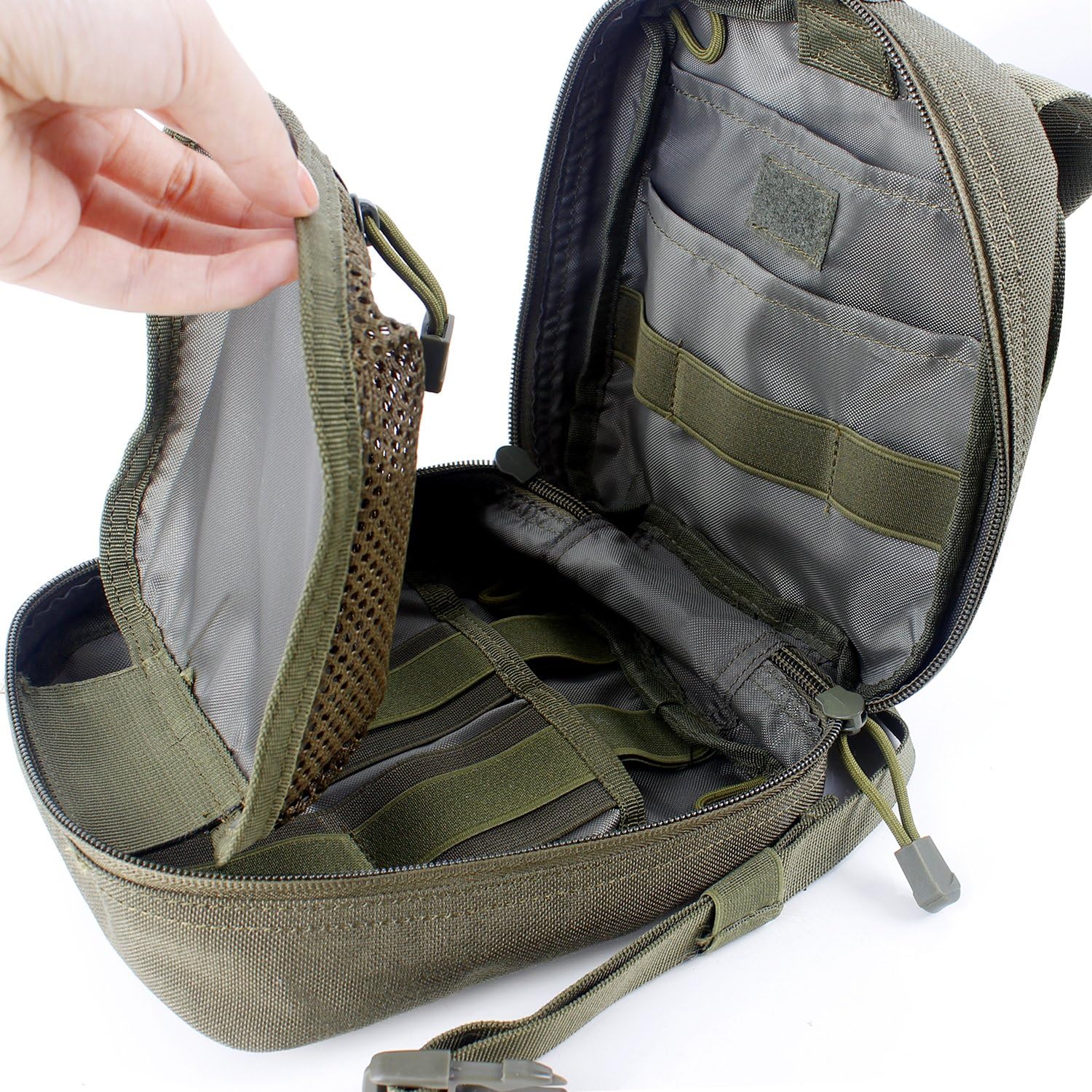 Compact Tactical MOLLE Rip-Away EMT Medical First Aid Utility Pouch 1000D Nylon Carlebben