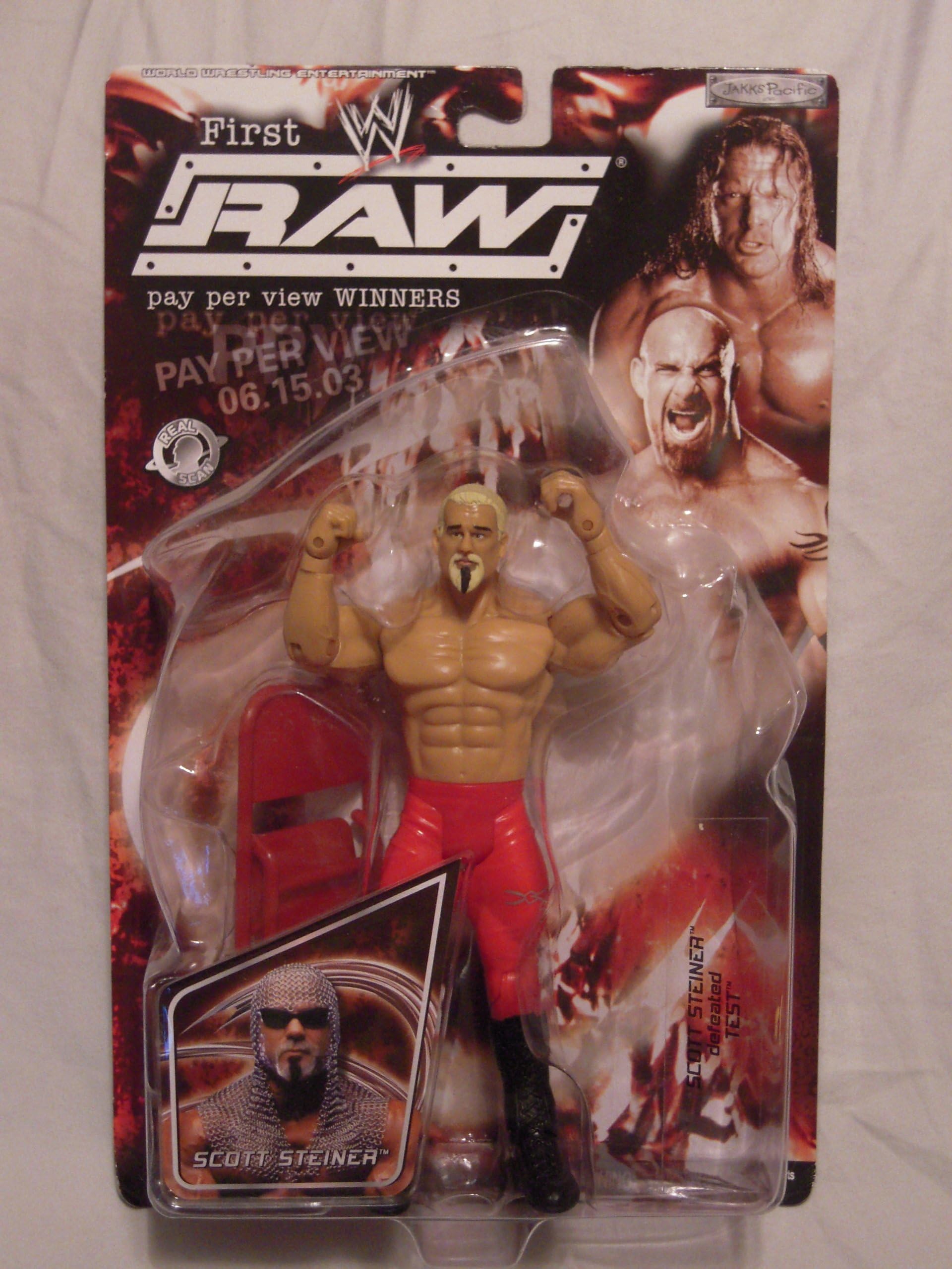 WWE Jakks Pacific "Scott Steiner" 2003 First RAW Badd Blood PPV.