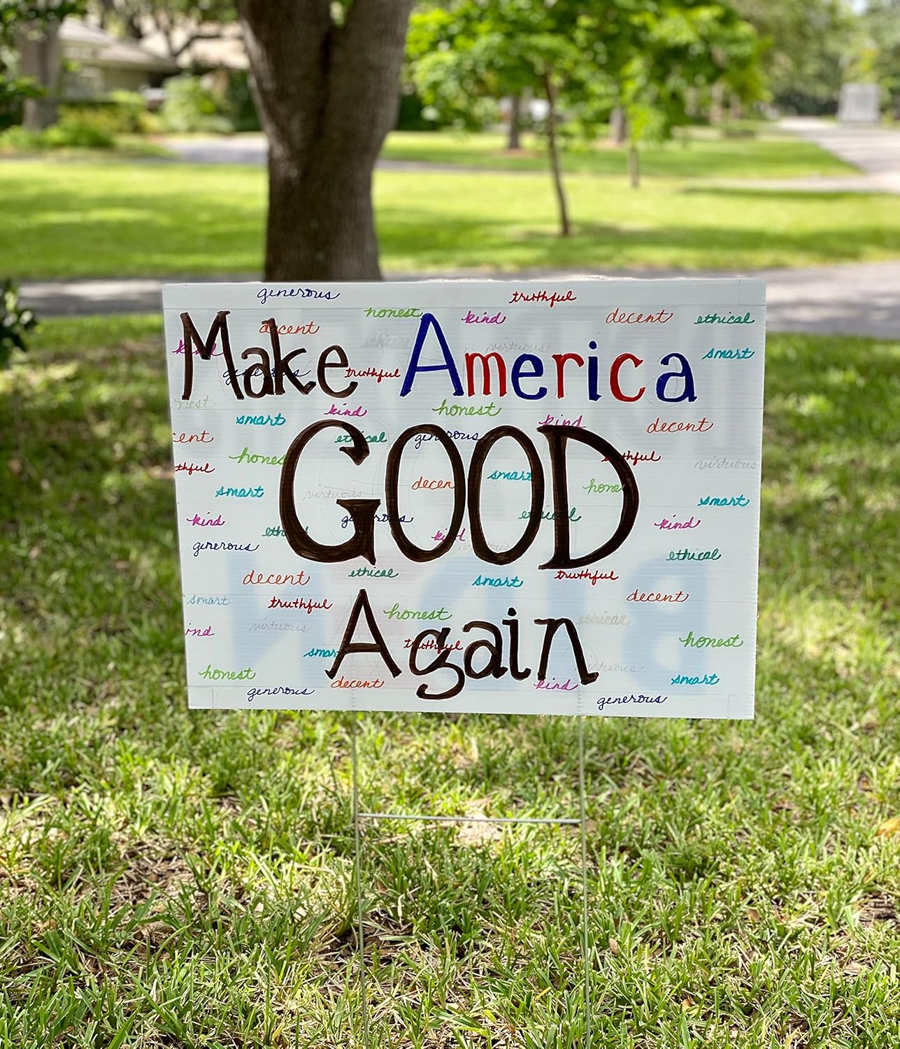 Blank Yard Signs with Stakes 3 Pack, 12x18" White Corrugated Plastic Lawn Sign for Outdoor Garage Sales, Parties, Businesses, Clinics, Real Estate, Construction, Political, Graduations, Birthday Decor