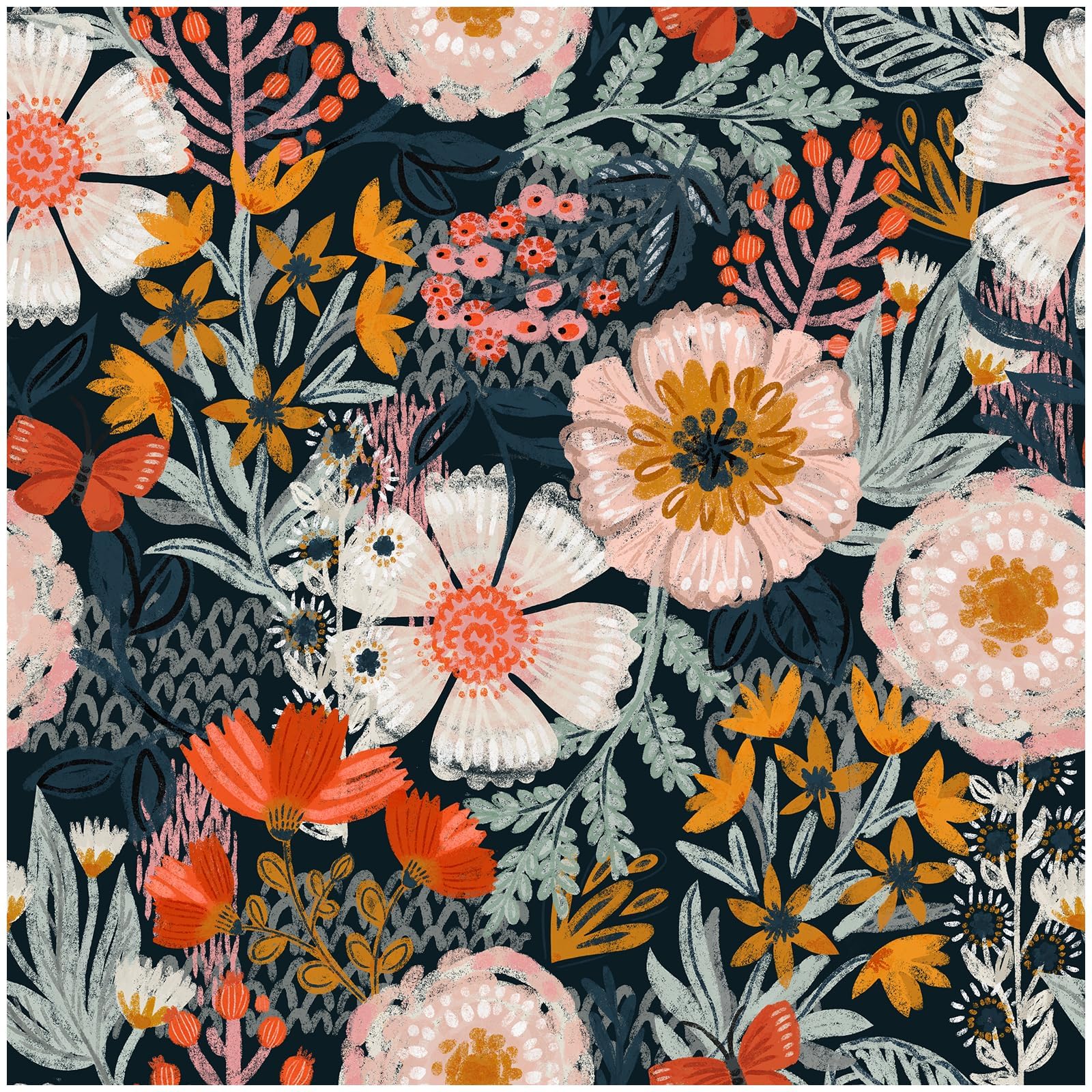 HAOKHOME Navy Floral