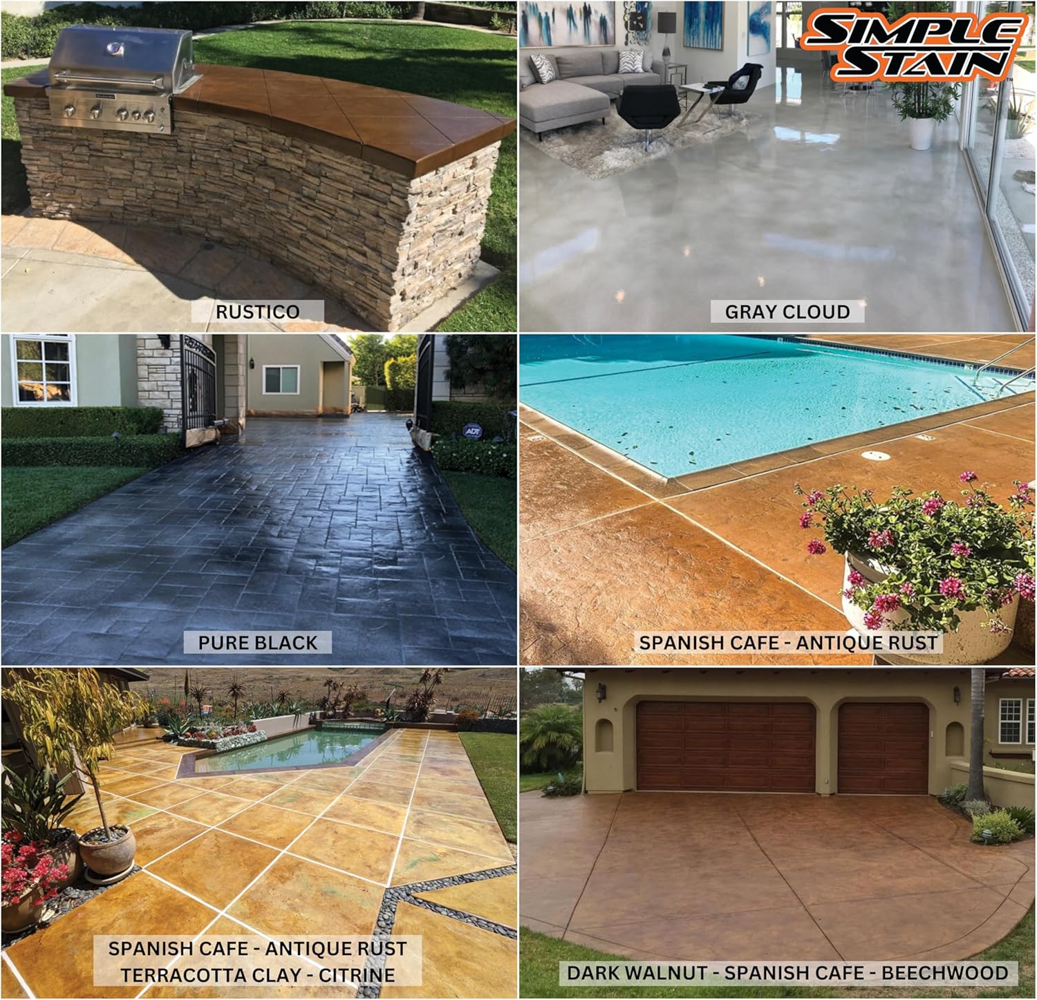 Classic Coatings | Simple Stain (Dark Slate) | Concentrated | Water-Based, Semi-Transparent | Zero VOC, UV Stable | Interior/Exterior | Easy to Use, Fast Drying