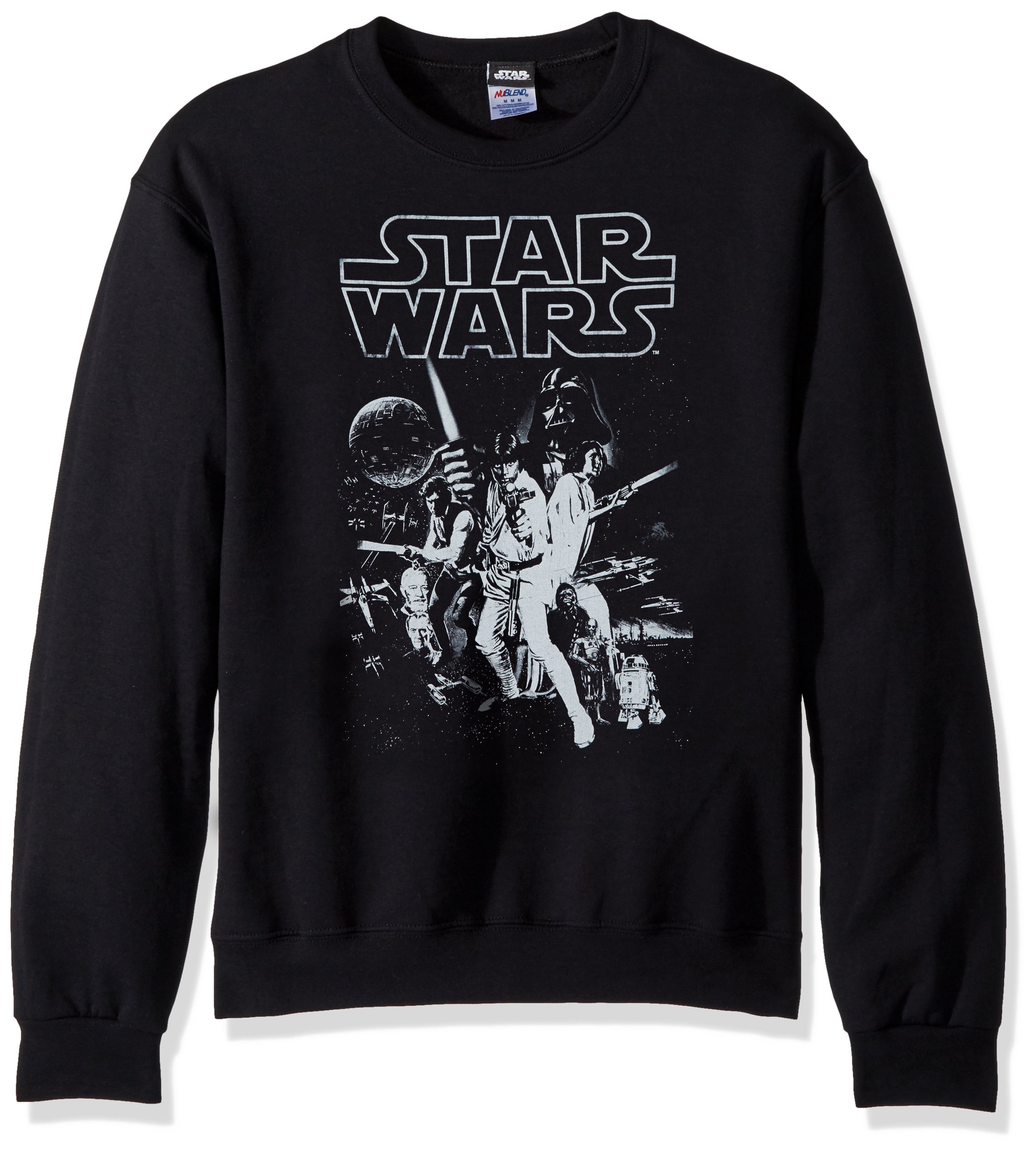 Star Wars Unisex-Adult's Men's Official 'Poster' Graphic Tee, black//long sleeve, medium