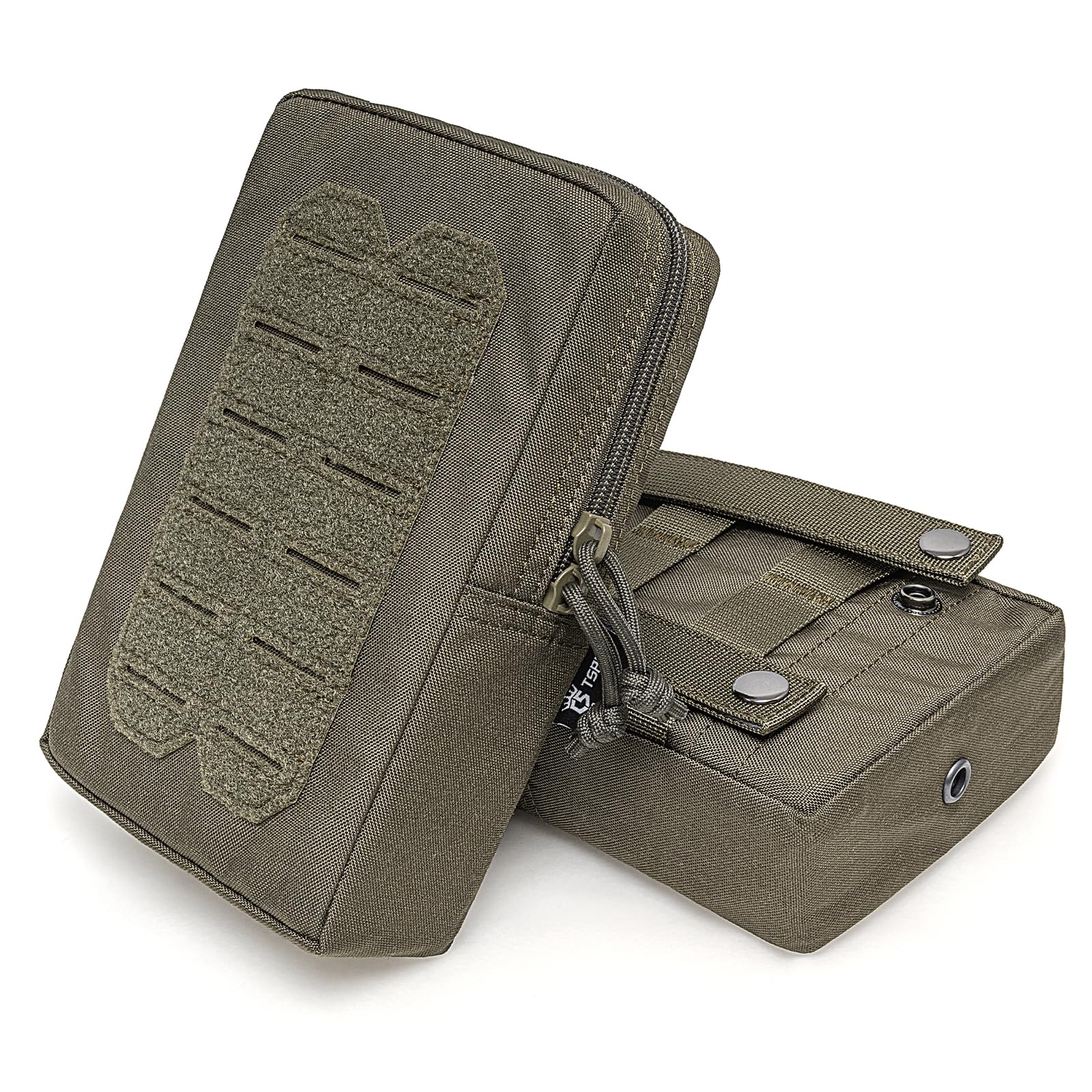 TSPRO Tactical Admin Pouch - Military EDC Utility Organizer for MOLLE Gear, Tool & Accessories (Green)