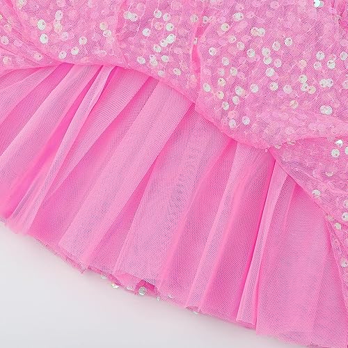 Miniatura 6 de KEREDA Falda de Tutú con Capas para Niñas, Falda de Tul de Lentejuelas Brillantes para Baile