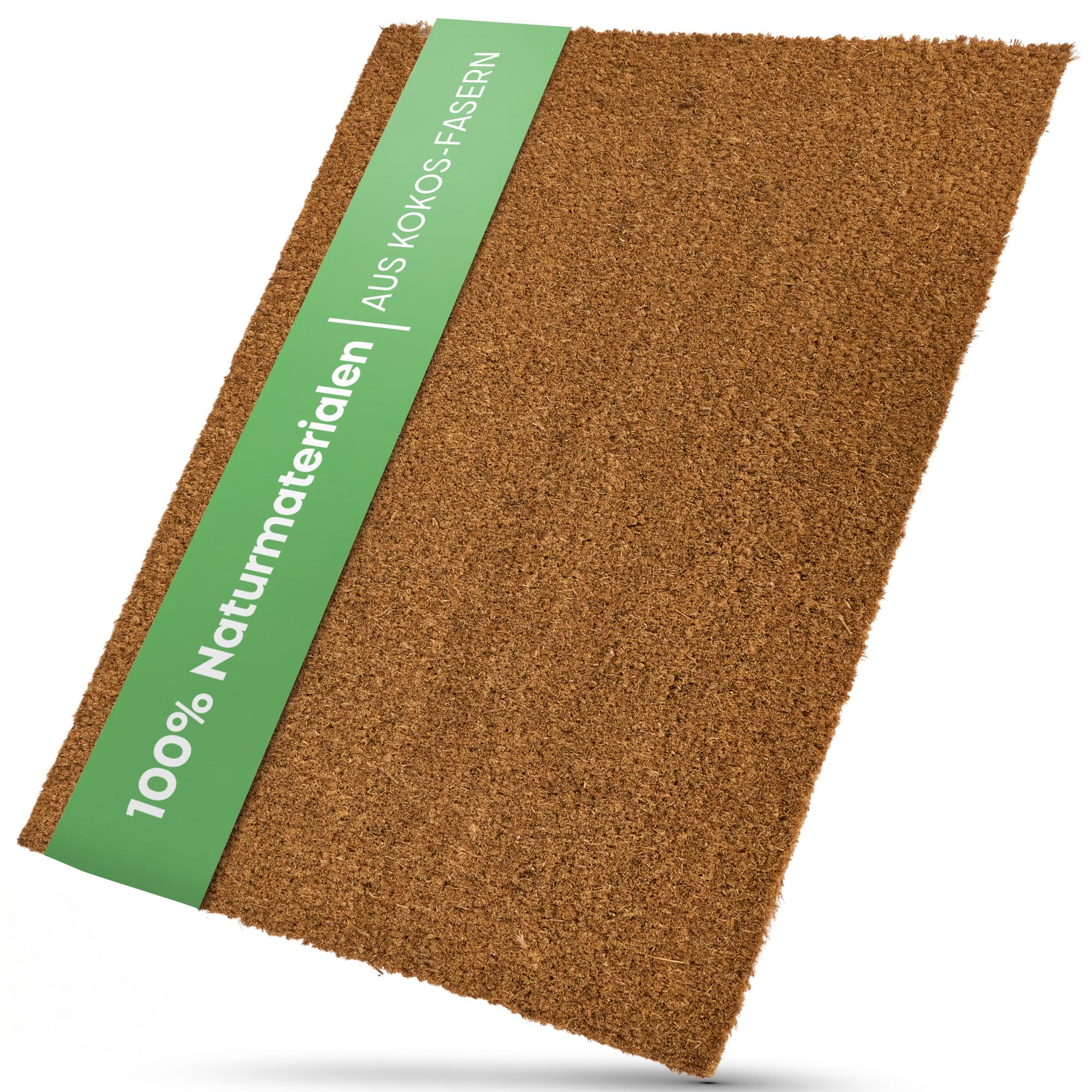 Fußmatte Kokos Außen 75x120 cm Natur | Extragroße XXL Schmutzfangmatte für Haustür & Außenbereich gegen groben Schmutz | Türmatte, Fußabtreter Außen, Fussmatte aussen wetterfest